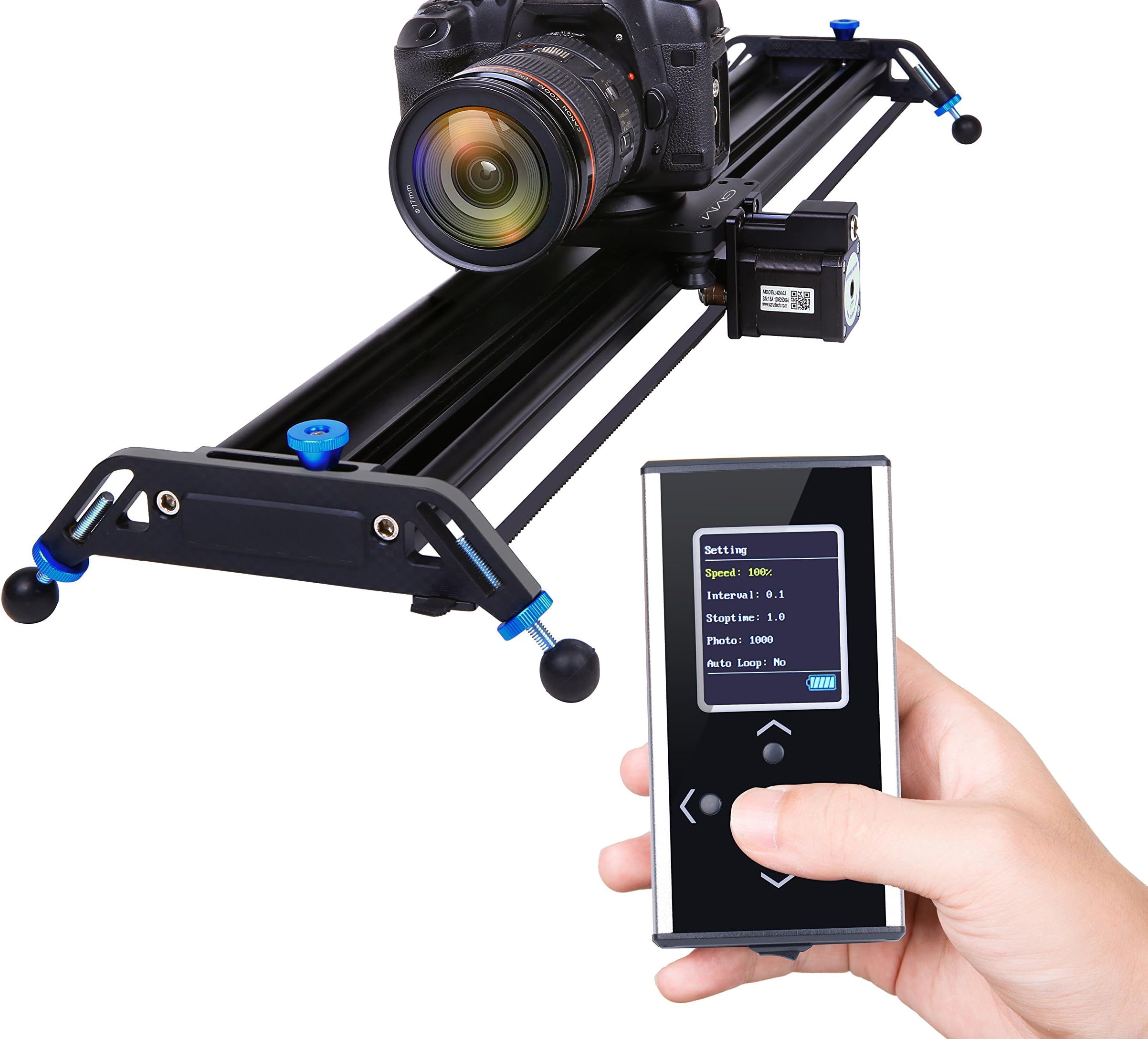 Motorized Camera Slider Track Dolly Sliders Rail System with Motorized Time Lapse and Video Shot,with Remote Controller,120 Degree Panoramic Shooting 31" 80cm