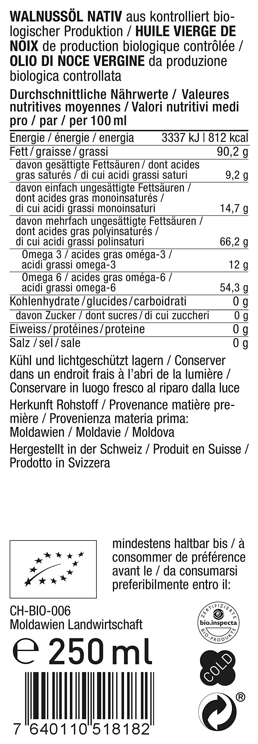 Walnussöl Bio/kbA, 250 ml