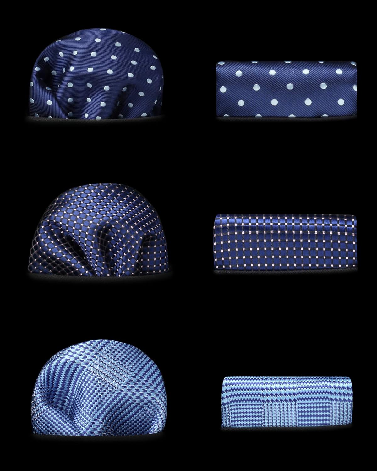 HISDERN Mens Ties and Pocket Square Set Business Elegant Ties for Men Classic Lot 3 Pcs Wedding Party Neckties & Handkerchief - Image 4