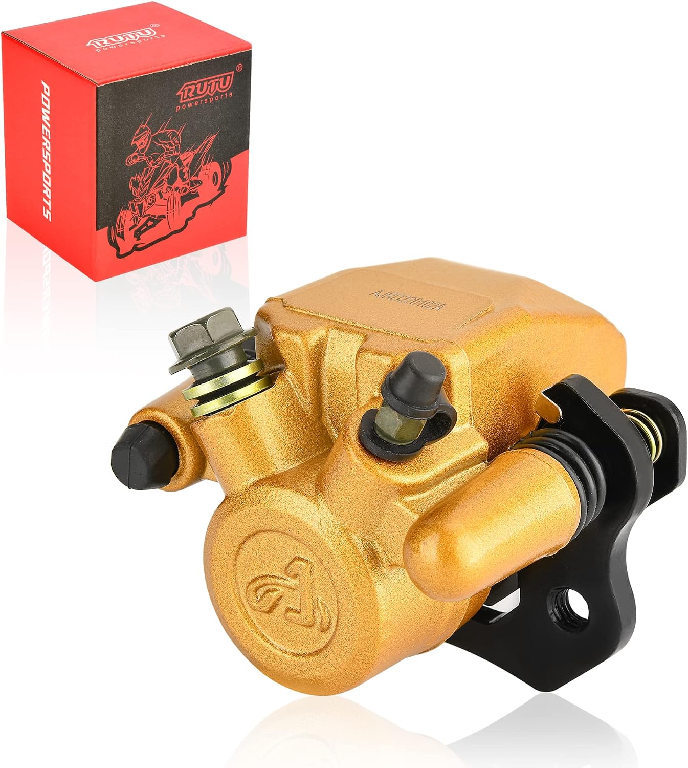 RUTU Rear Brake Caliper Go Kart Brake Kit with Brake Pads for 90cc 110cc 125cc 150cc 200cc ATV Go Kart Taotao Four Wheeler 6.5HP KT196 Yerf Dog 6.000.028 Dune Buggy Taotao