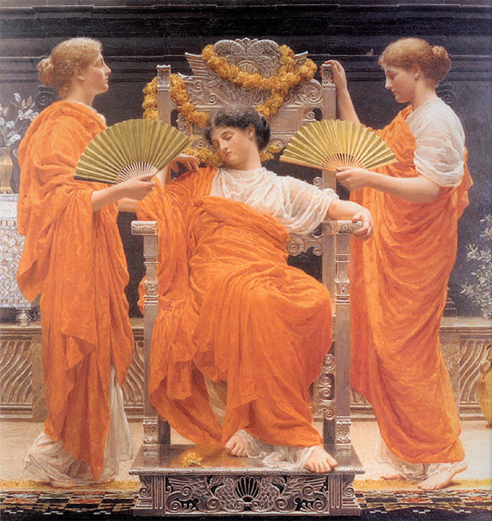 ARTXLXXBN Famous Print Painting Colorful Art Print Midsummer by Albert Moore Canvas Art Decorations for Home Decor 60x90cm