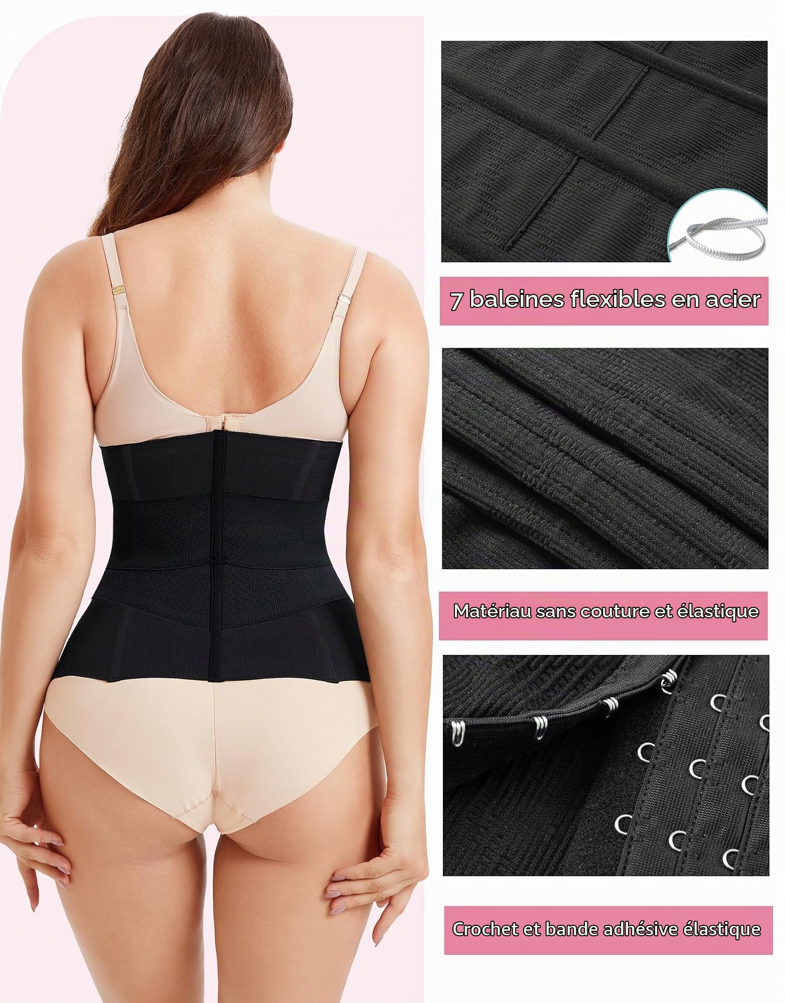 Junlan Gaine Ventre Plat Femme Invisible Ceinture Abdominale Gainante Ceinture Post Partum