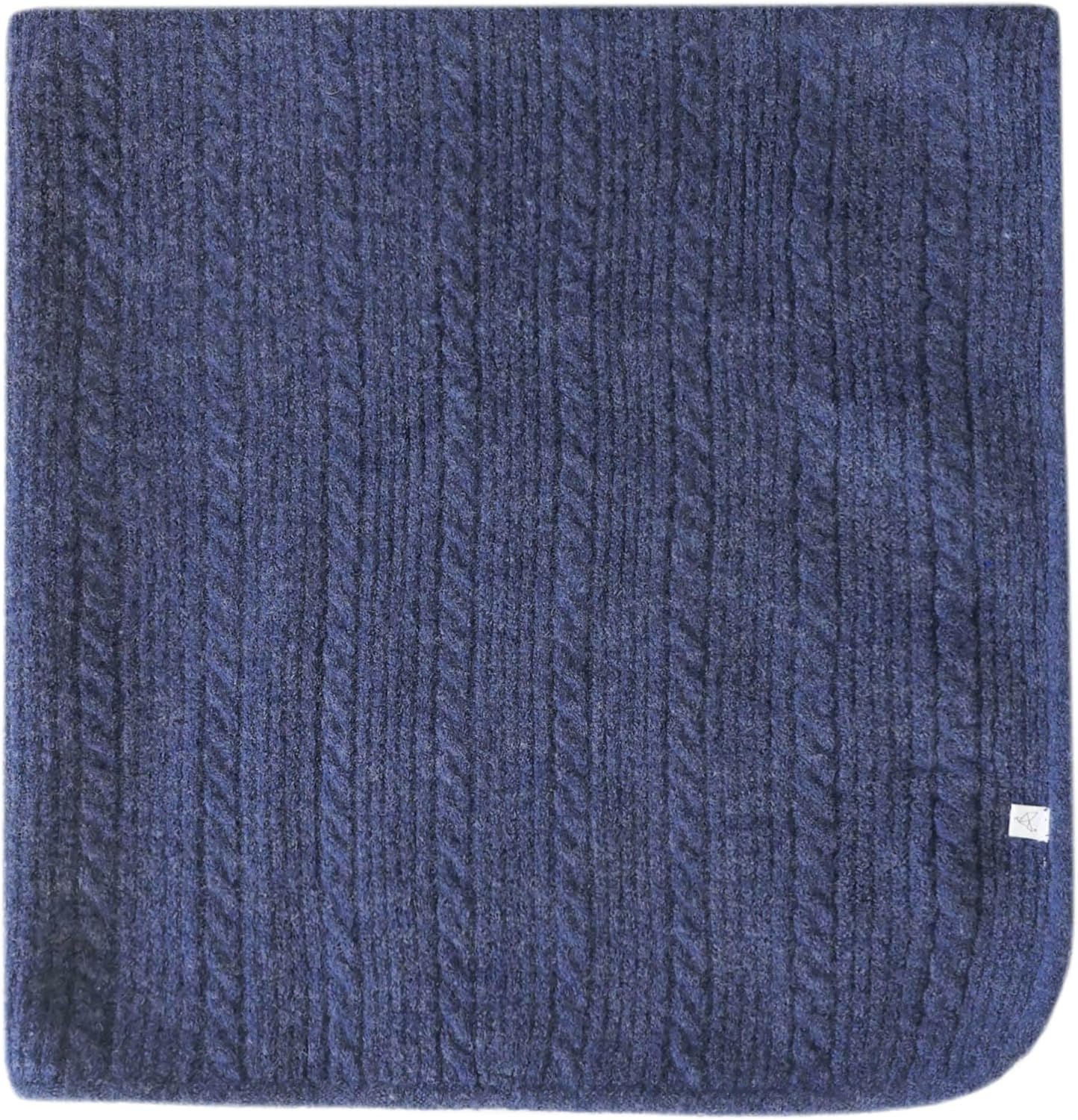 Copper Pearl Sweater: Super-Soft, Stretchy 36″x36″ Chunky Knit Blanket, Perfect Knitted Baby Blanket for Newborns, Neutral, Cozy, Heirloom Quality – Navy