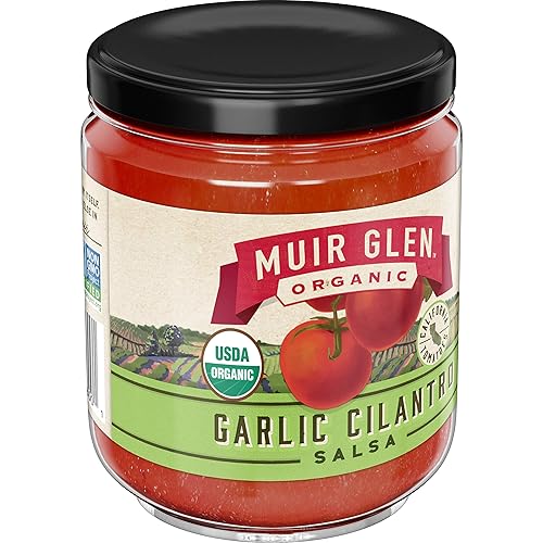 Muir Glen Salsa orgánica de cilantro de ajo, 16 onzas