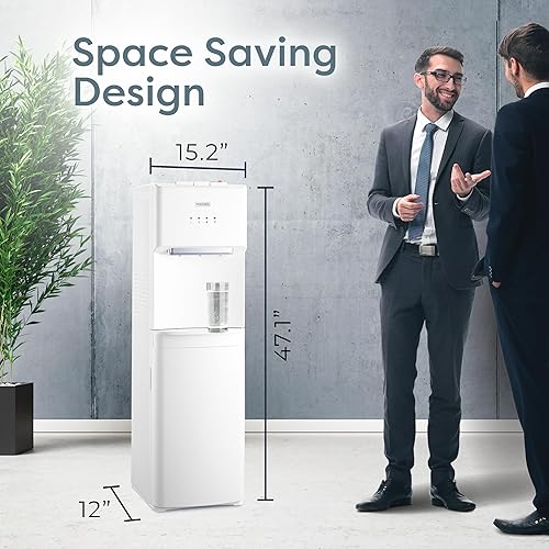 Miniatura 3 de Igloo Enfriador de agua de carga inferior  Dispensador de temperatura caliente, fría y ambiente  Blanco, capacidad para jarras de 3 y 5 galones,