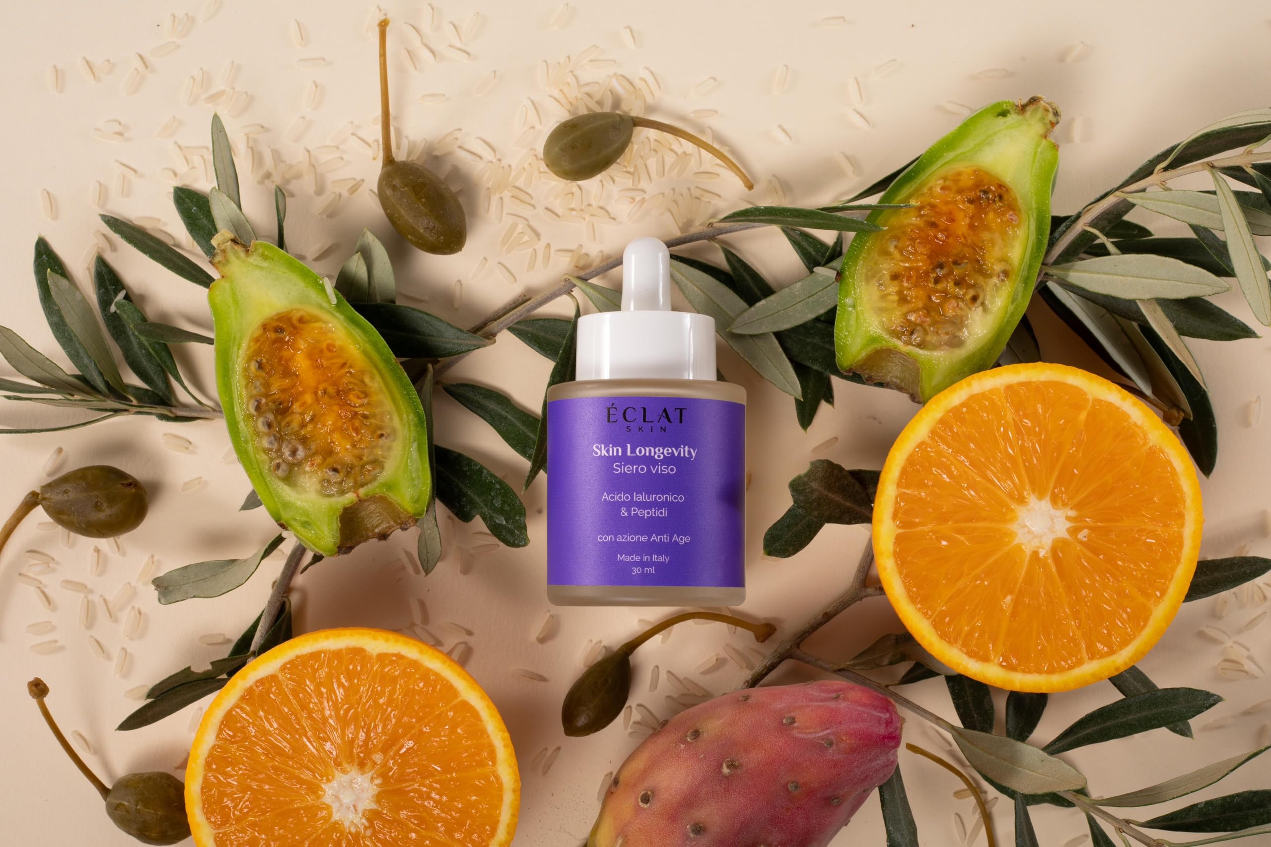 Siero Viso Antiage, Azione rimpolpante e antirughe, Effetto Filler, con Acido Ialuronico, Peptidi, Estratti Naturali, Ideale per Tutti i Tipi di Pelle, 30ML