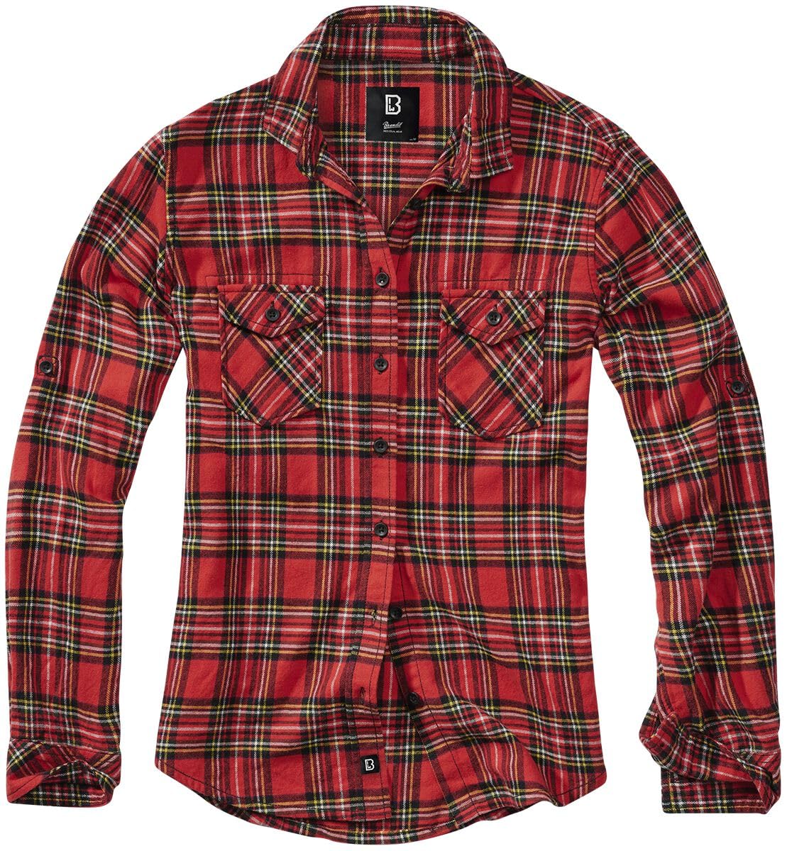 Brandit Chemise À Carreaux en Flanelle Amy Femme Chemise en Flanelle Rouge/Noir