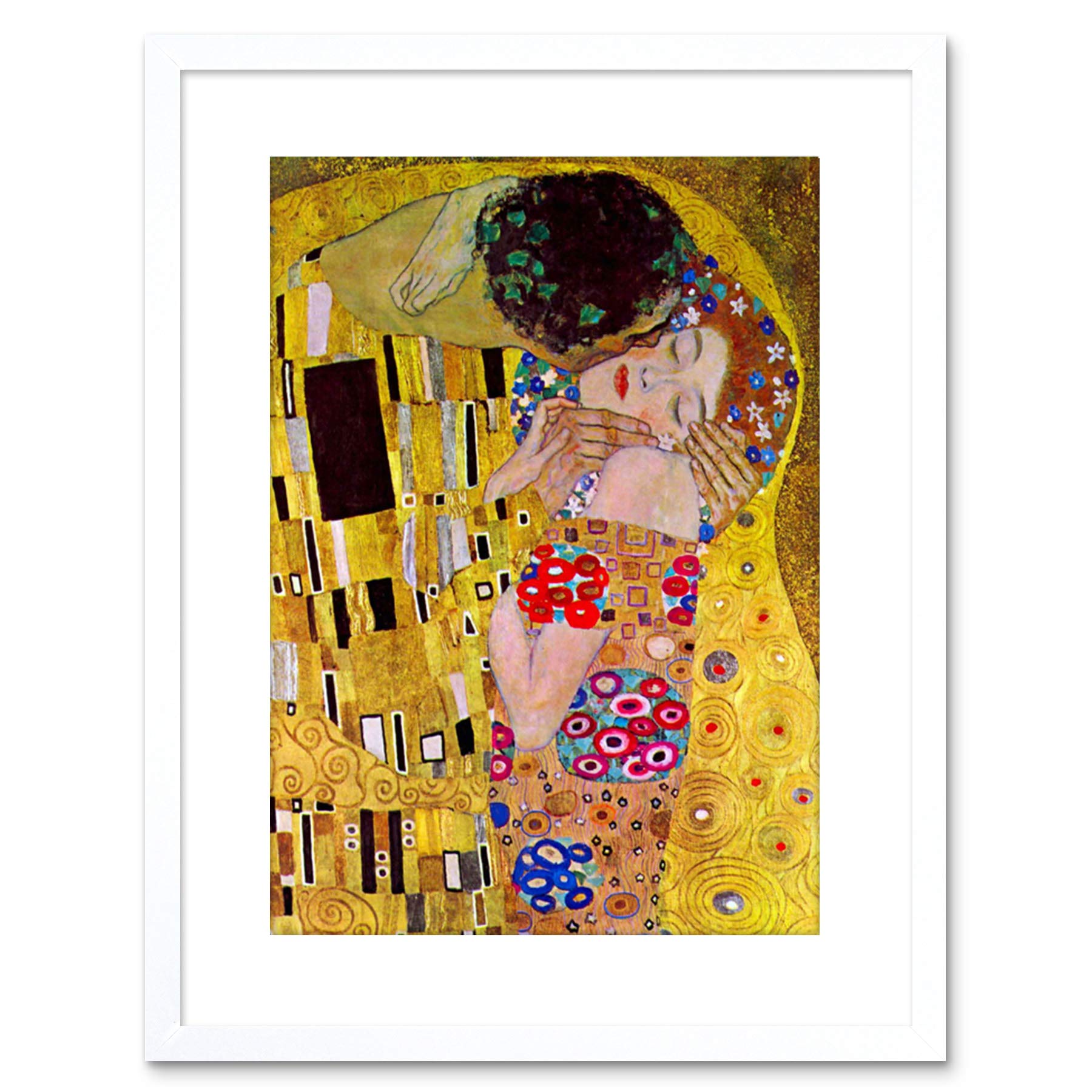 Wee Blue Coo Klimt The Kiss Old Master Painting Reproduction Framed Wall Art Print