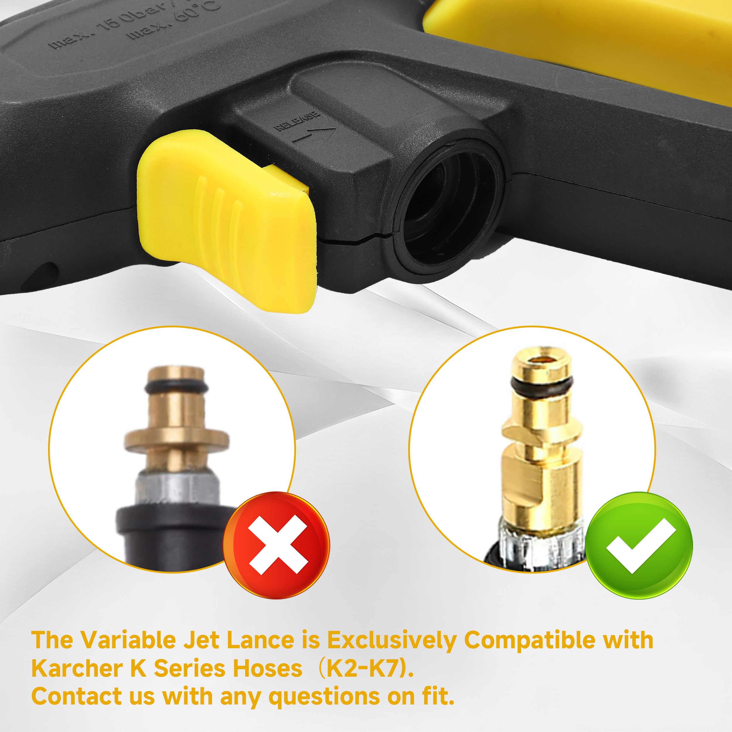 M MINGLE Pistola idropulitrice, compatibile con Kärcher K2-K7, 2175 PSI