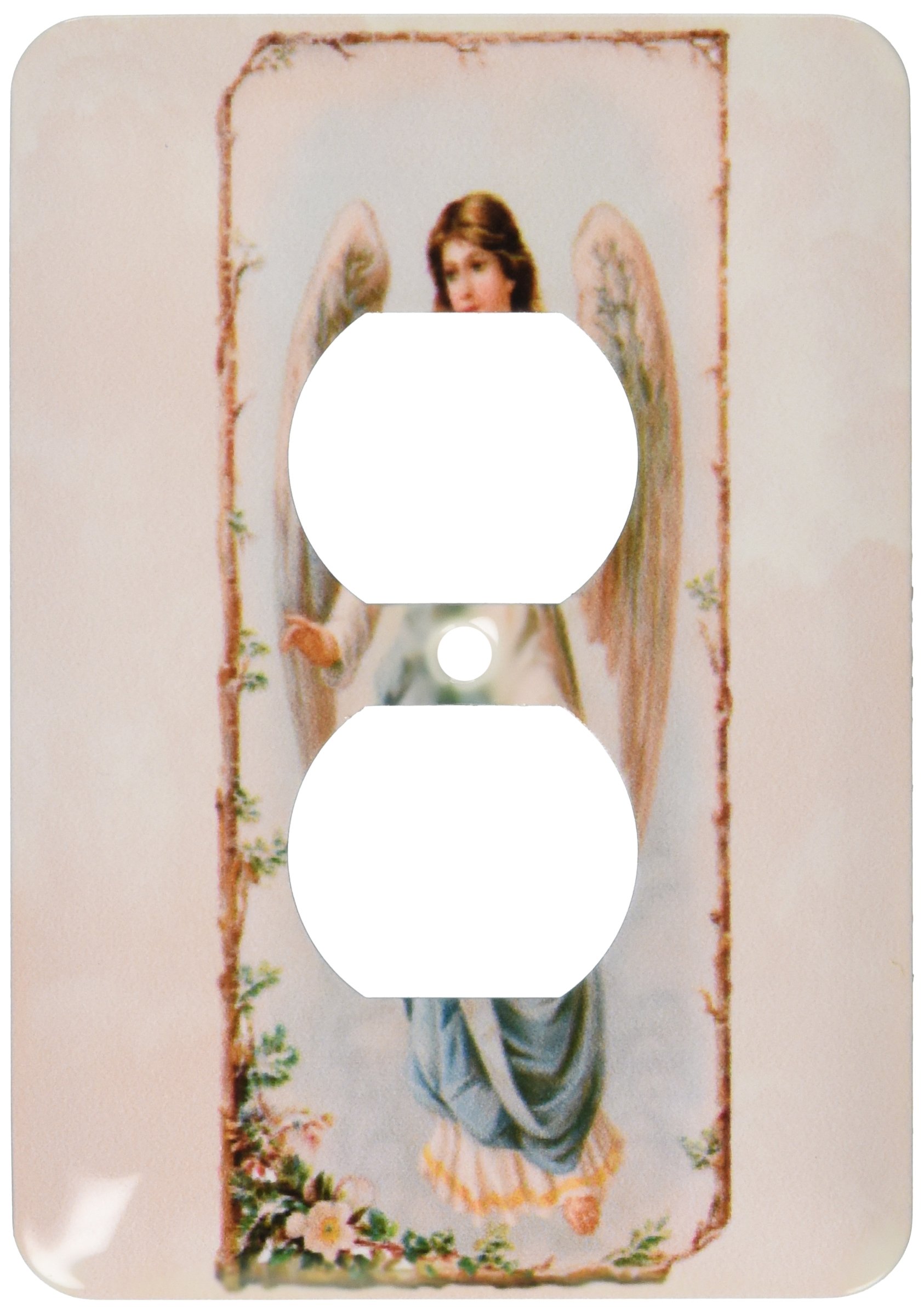 Cubre enchufes de ángel 3dRose para ocultar imperfecciones de pared