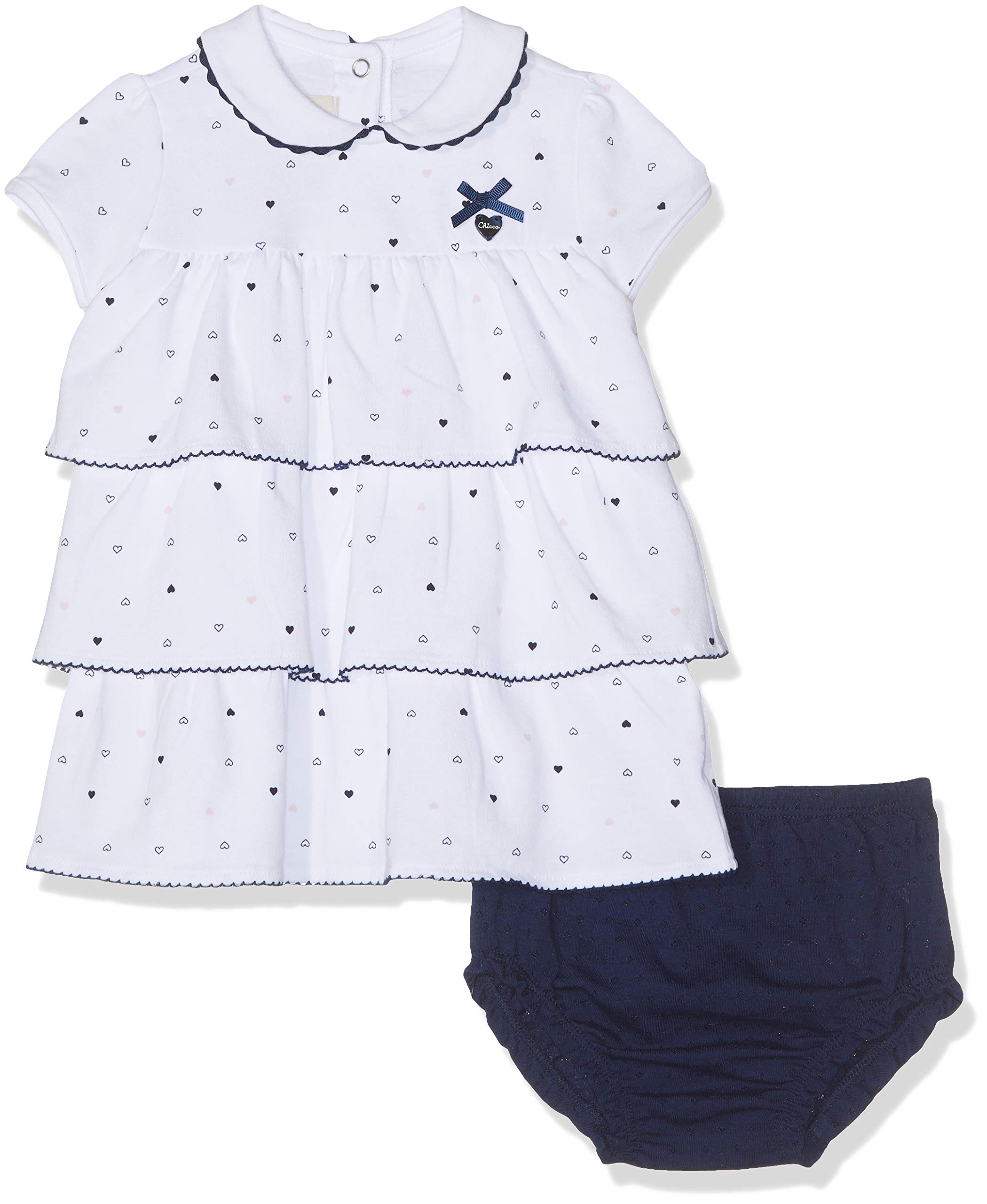 Chicco Completo Abito Manica Corta + Coulotte Conjunto de Ropa Bebé-Niñas