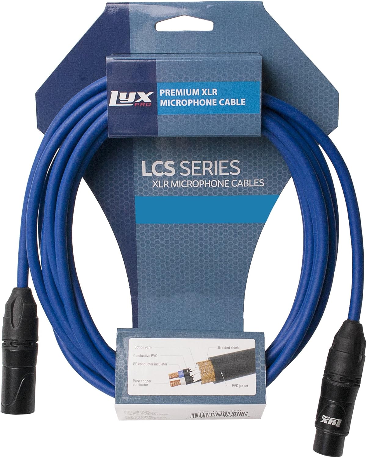 Wееklу Tор Sаlе LyxPro 200 Feet XLR Microphone Cable Balanced Male to Female 3 Pin Mic Cord for Powered Speakers Audio Interface Professional Pro Audio Performance and Recording Devices - Blue Tор Brаndѕ LyxPro 200 Feet XLR Microphone Cable Balanced Male to Female 3 Pin Mic Cord for Powered Speakers Audio Interface Professional Pro Audio Performance and Recording Devices - Blue