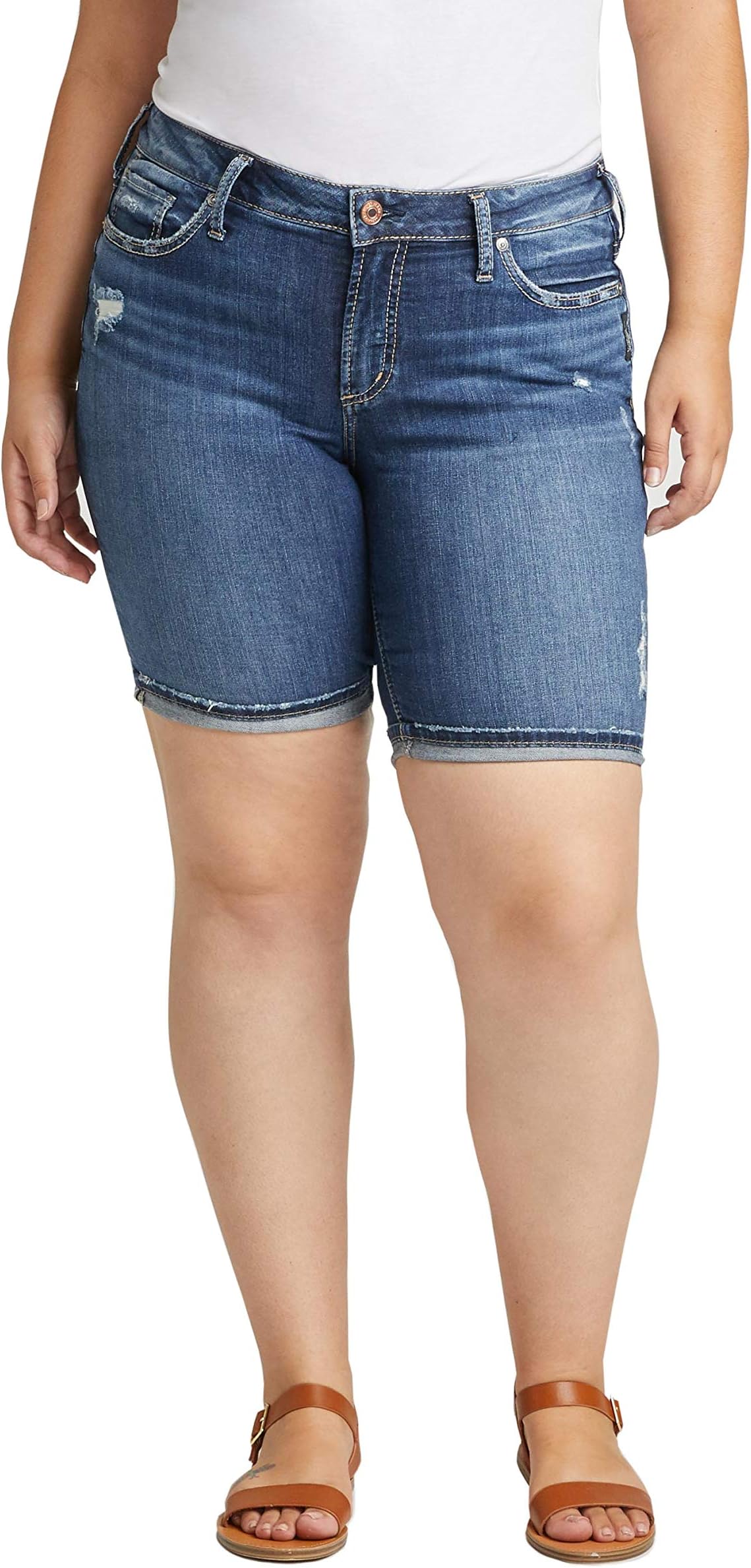 Silver Jeans Co.Women's Plus Size Suki Bermuda Shorts
