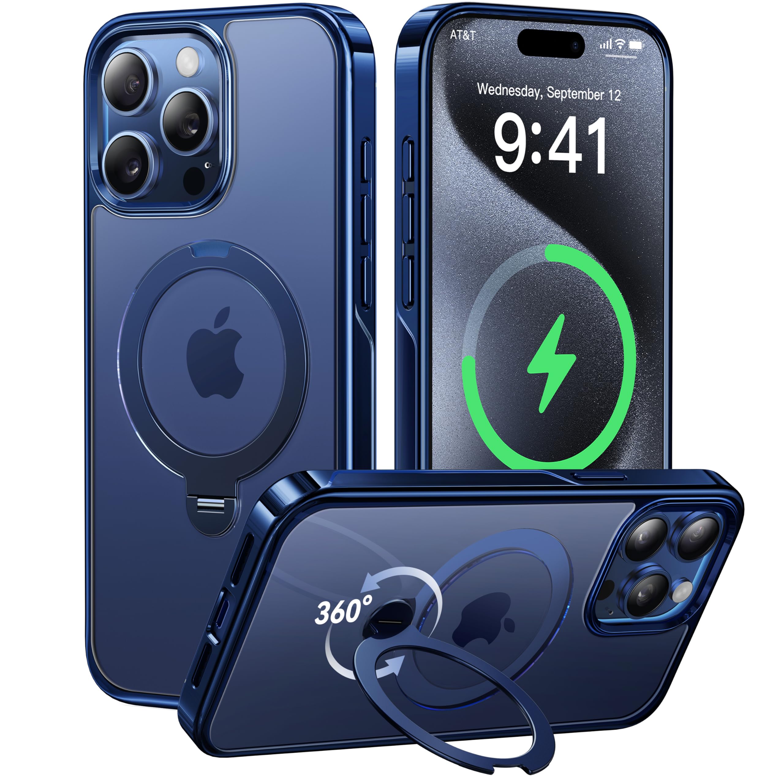 Amazon.co.jp: 【透き通る上質感・定点360°回転】CASEKOO iPhone 15