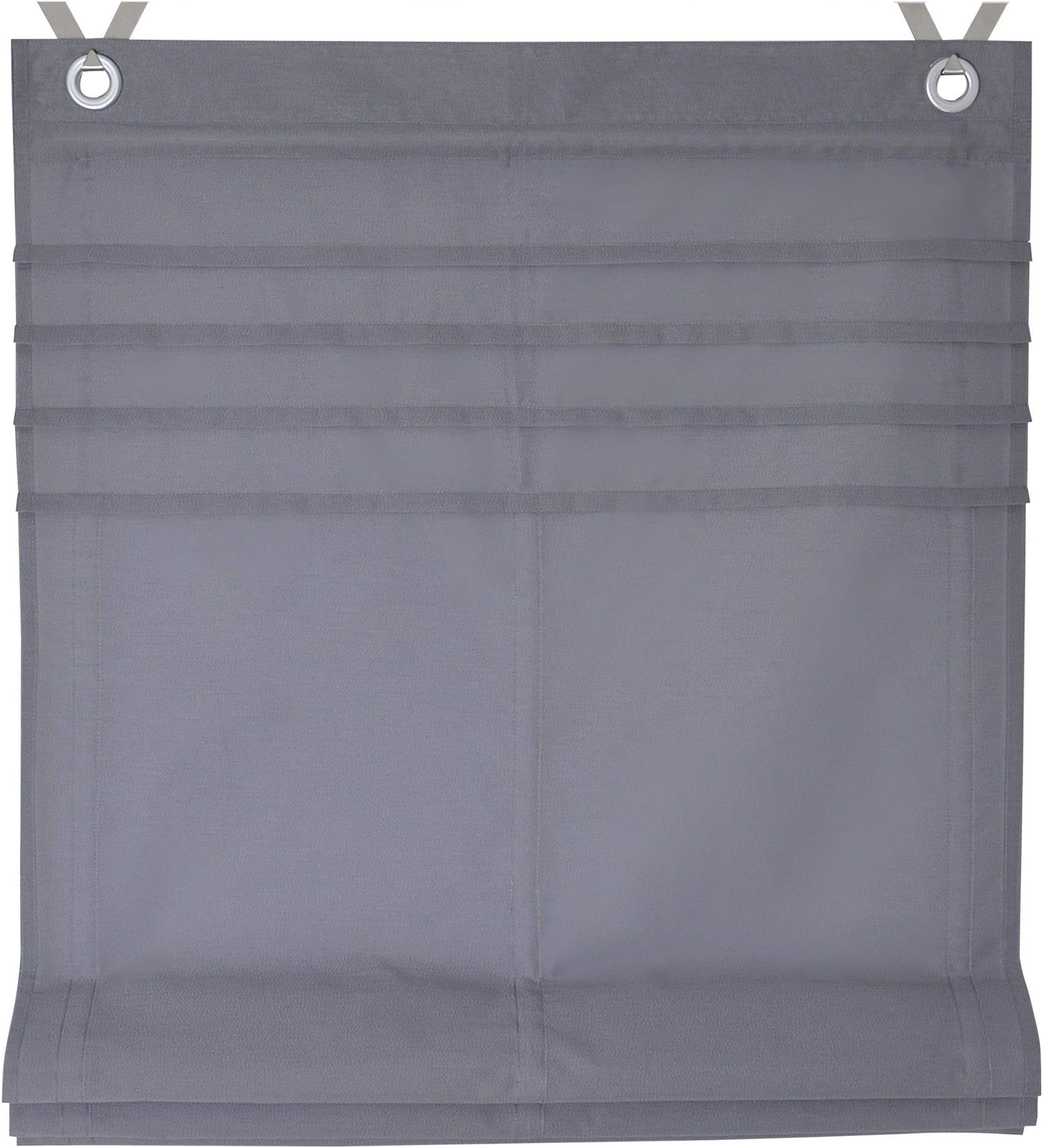 Magnetrollo Für Fenster - Raffgardine Ohne Bohren, Natur/Silber, 80x130 Cm