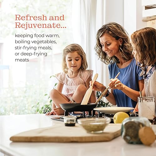 Miniatura 8 de Placa de cocción eléctrica doble para cocina 1800 W 734 pulgadas hierro fundido de vidrio quemadores portátiles de estufa con mango fresco al tacto