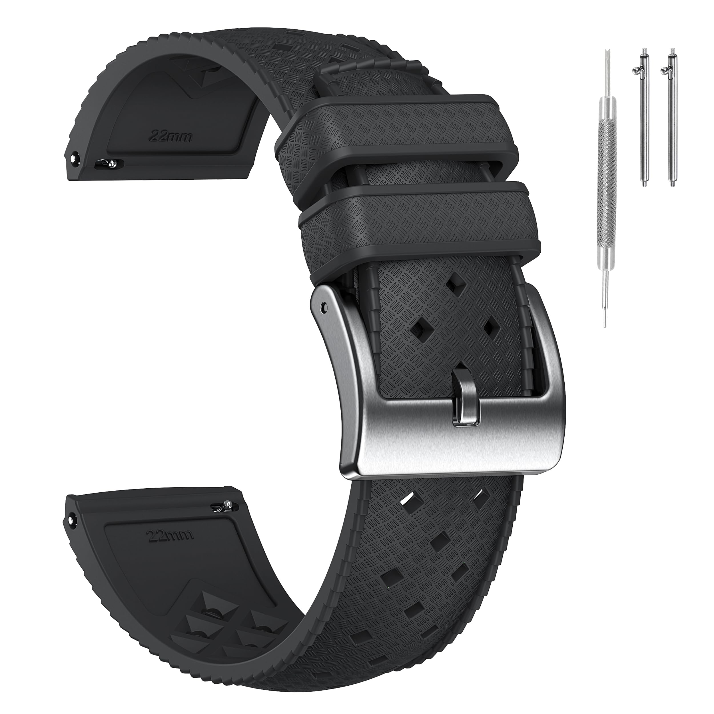 Straps for Omega Swatch,Fluororubber Strap Compatible with Omega x Swatch MoonSwatch 20mm,Quick Release Waterproof Replacement Strap for Swatch Omega Men Women