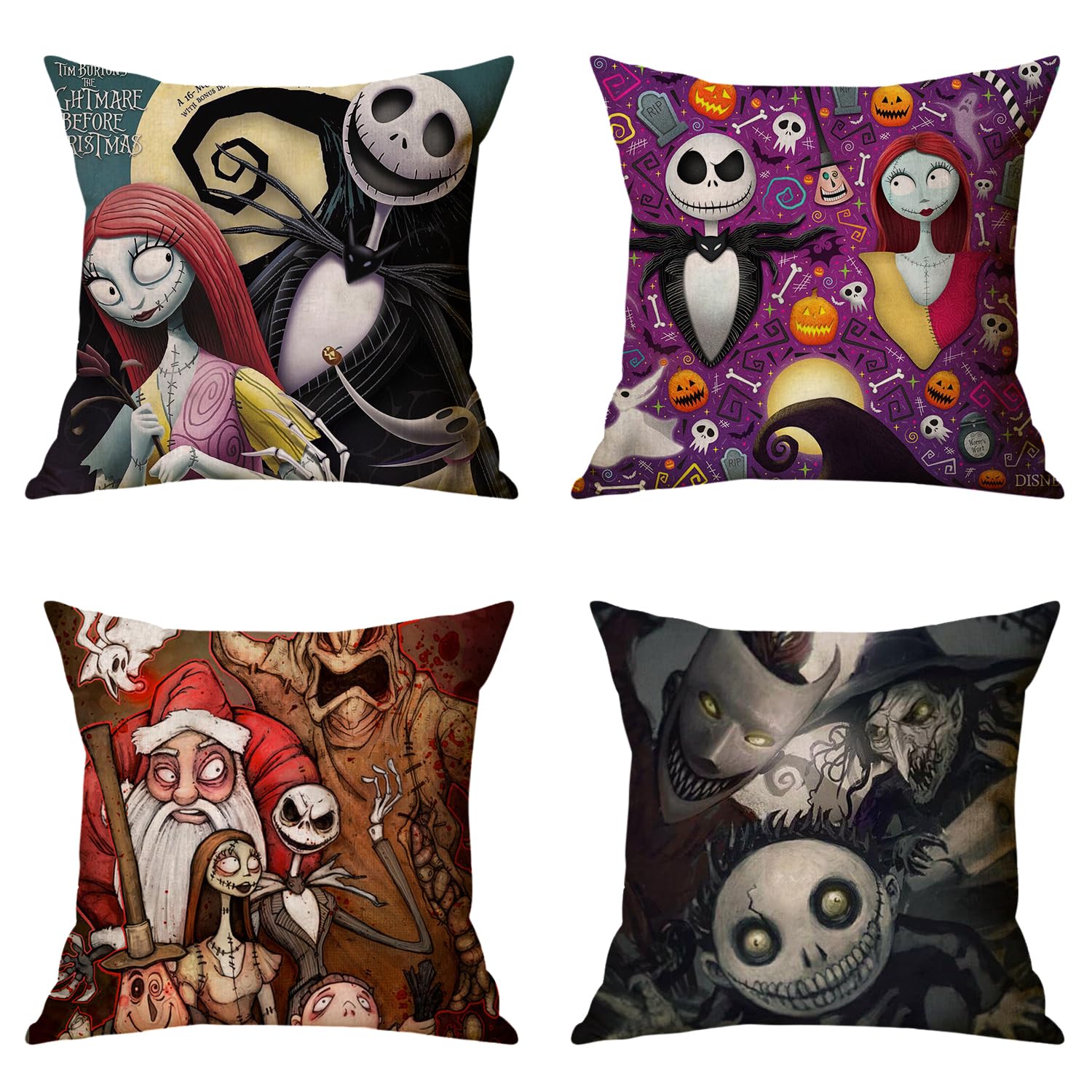 Halloween-Kissenbezüge Mit Hexenkatze, 45,7 X 45,7 Produktbild-Vorschau 6