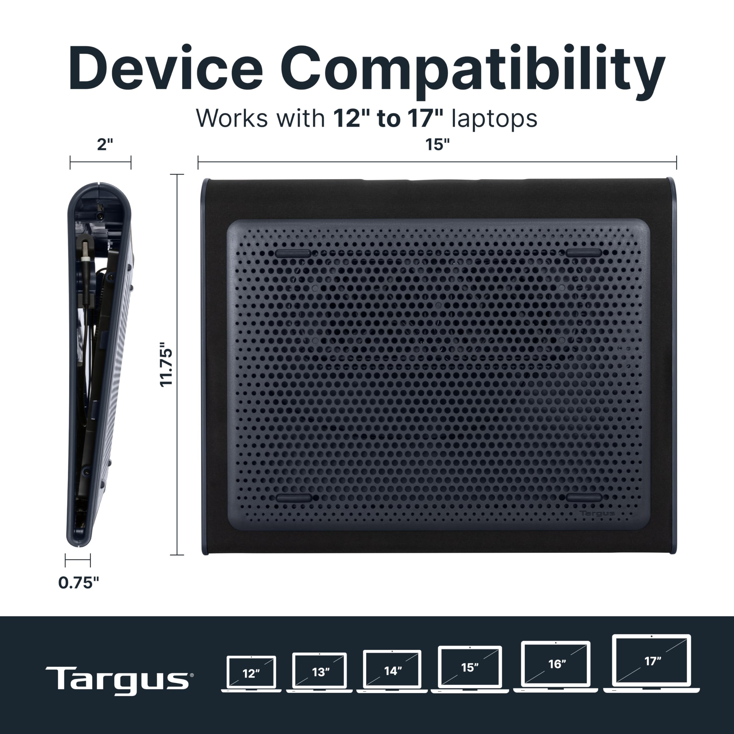 Targus AWE55GL mata chłodząca do laptopa 15-17 cali