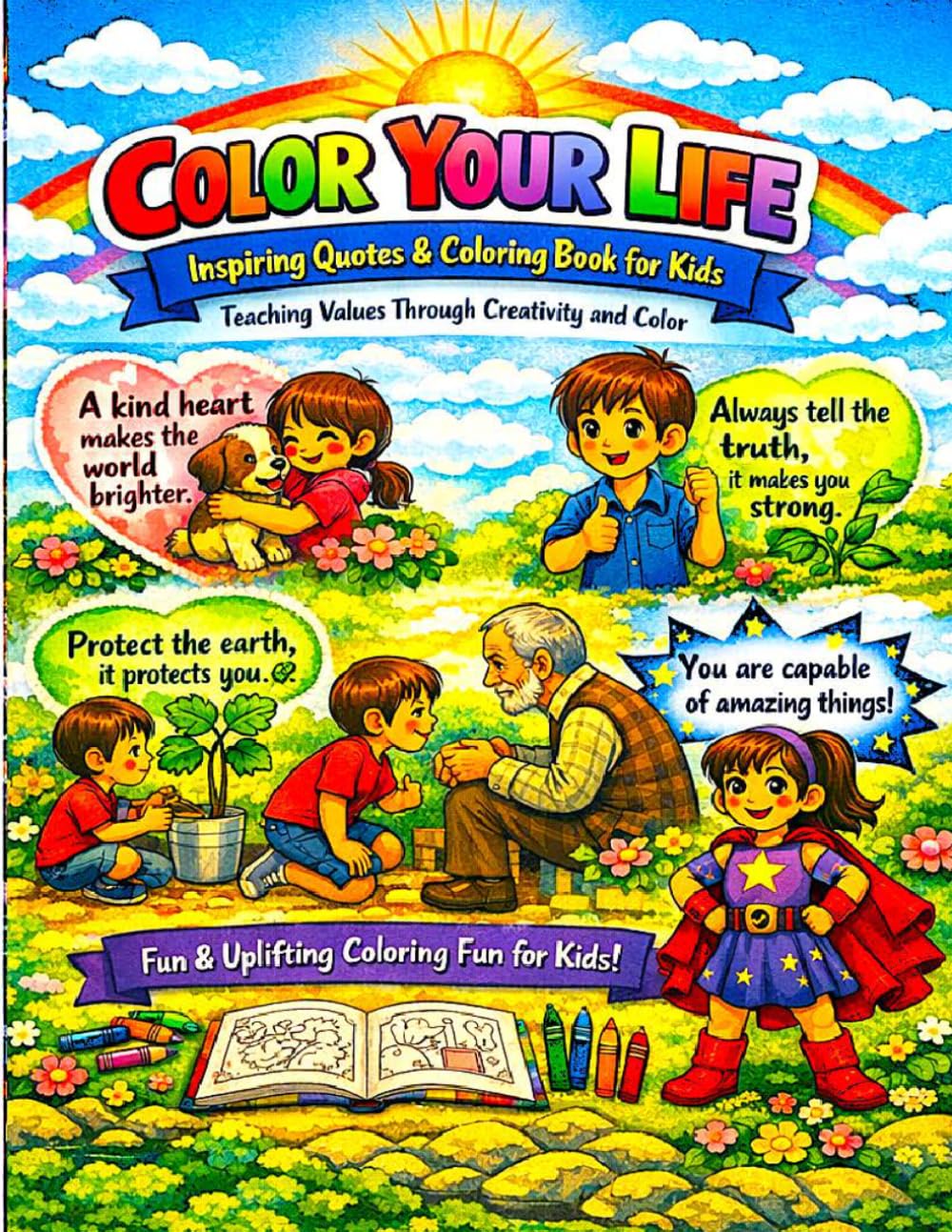 Inspiring Quotes Coloring Book for Kids