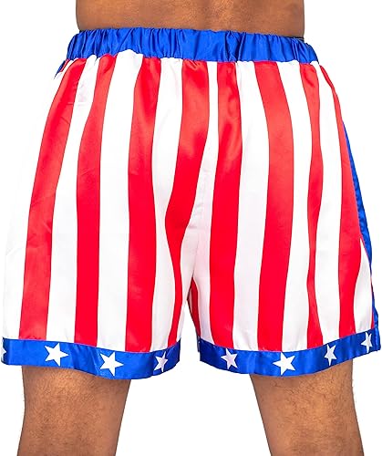 Miniatura 5 de Rocky Balboa Mens Apollo Movie Boxing American Flag Shorts