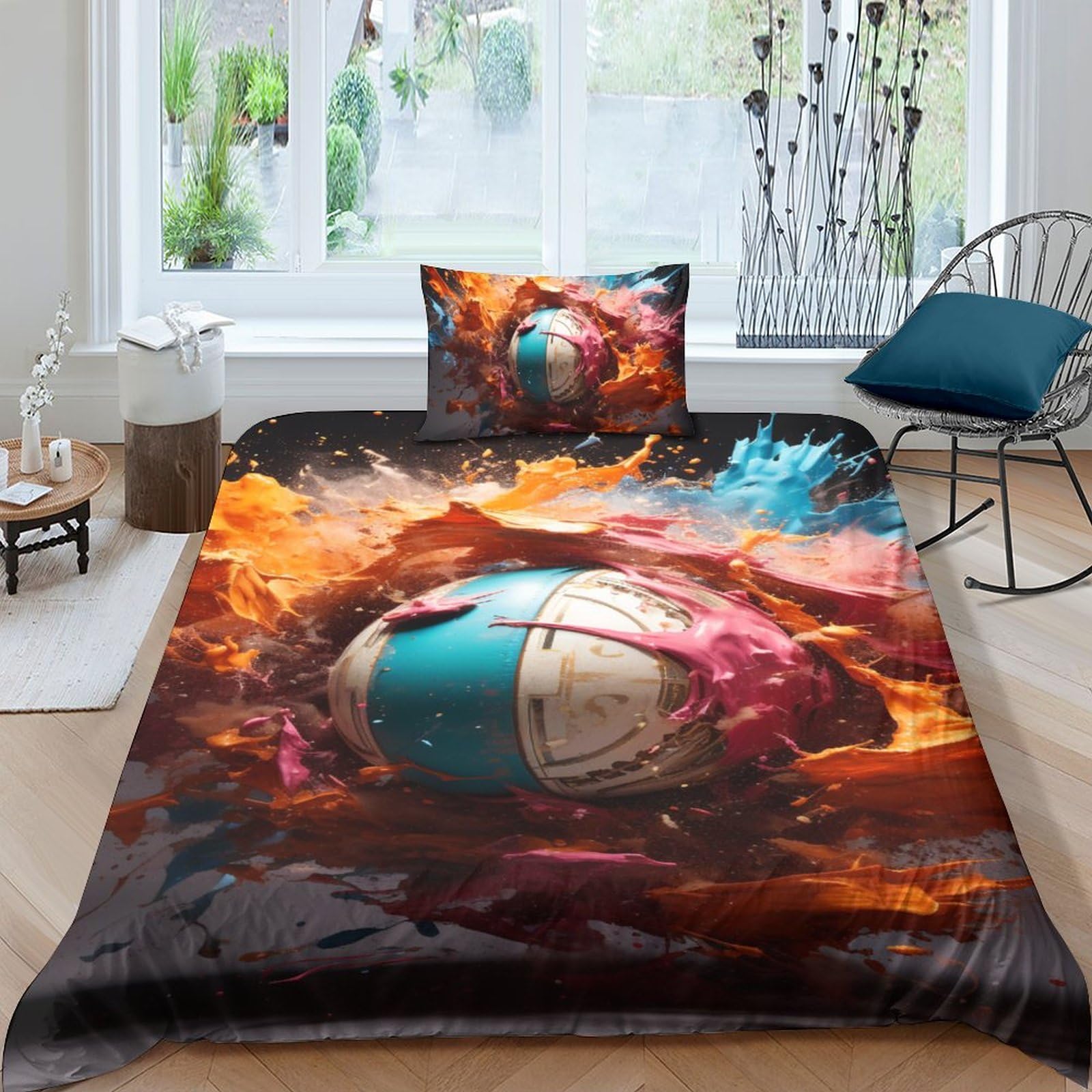 Ensemble de lit rugby coloré pour créer une chambre d'ado dynamique et sportive