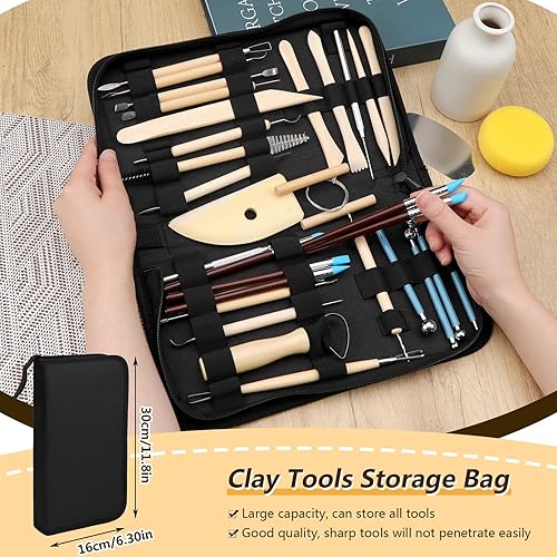 Miniatura 6 de Kit de herramientas de arcilla, herramientas de cerámica, herramientas de arcilla polimérica, herramientas de escultura de arcilla con herramientas
