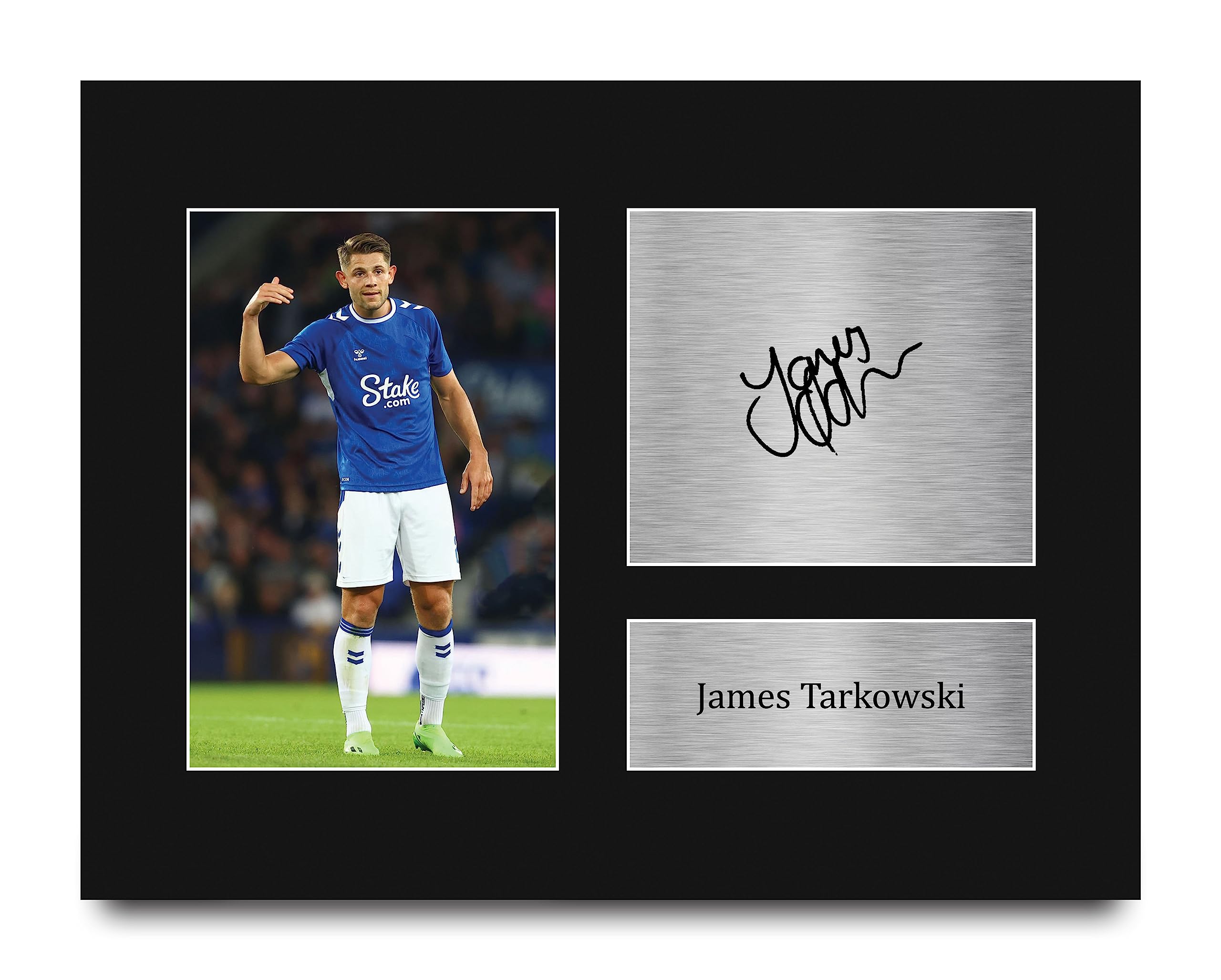 HWC Trading James Tarkowski Everton Gifts Printed Signed Autograph Picture for Football Fans and Supporters - US Letter Size