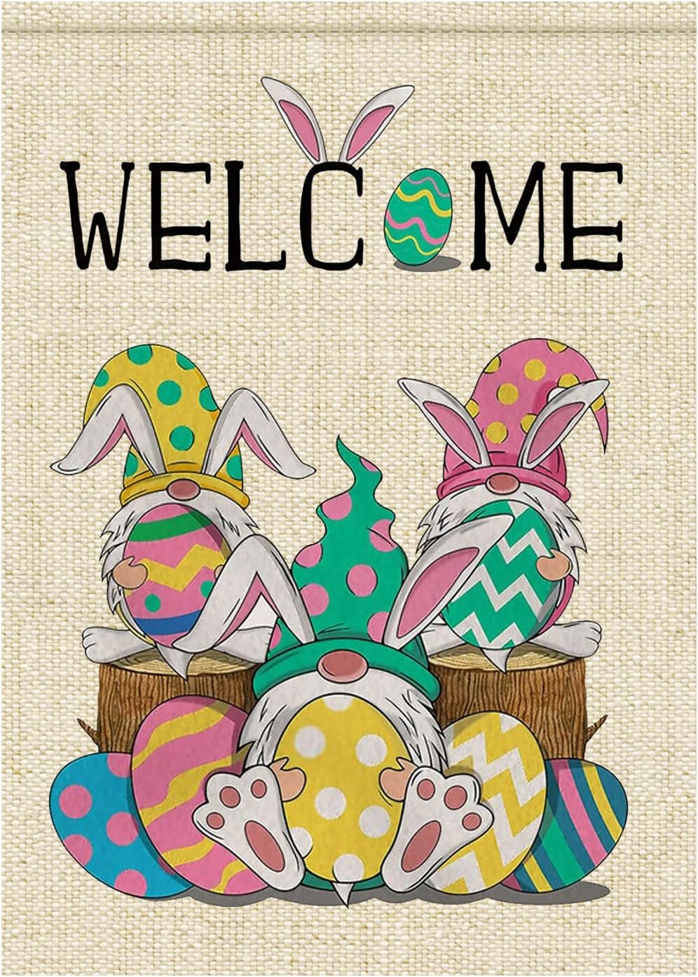 Amazon.com : Easter Garden Flags 12 X 18 Double Sided Burlap Easter ...