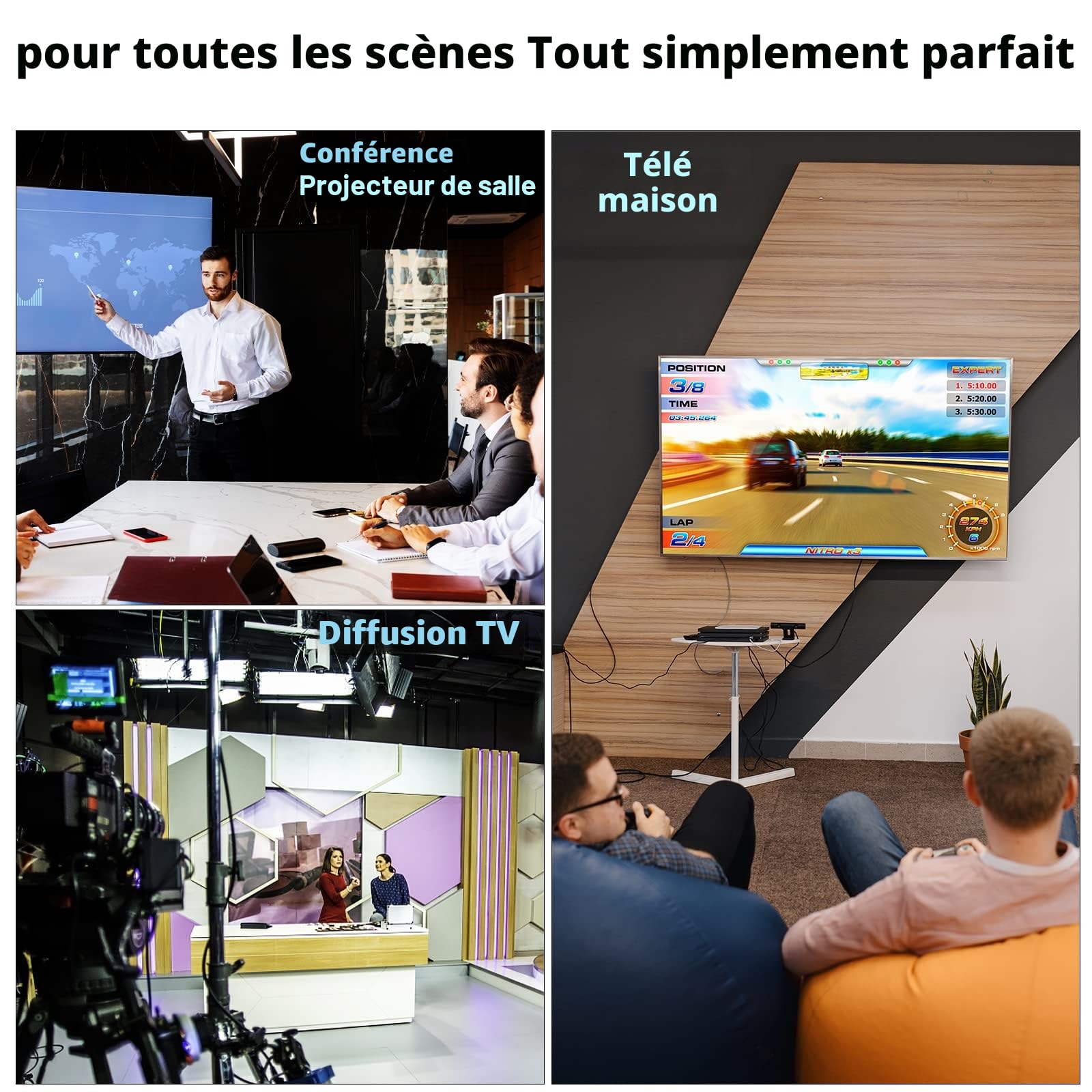 8K/4K câble HDMI 2m(HDMI 2.1,8k@60hz,48gbps&4k@120hz,18gbps) ultra rapide plaqué connecteur,retour Audio Ethernet,vidéo 8K/4k,Full hd1080p,3D-compatible HDTV,Blu-Ray,PC,Xbox, PS3/4/5/9,etc