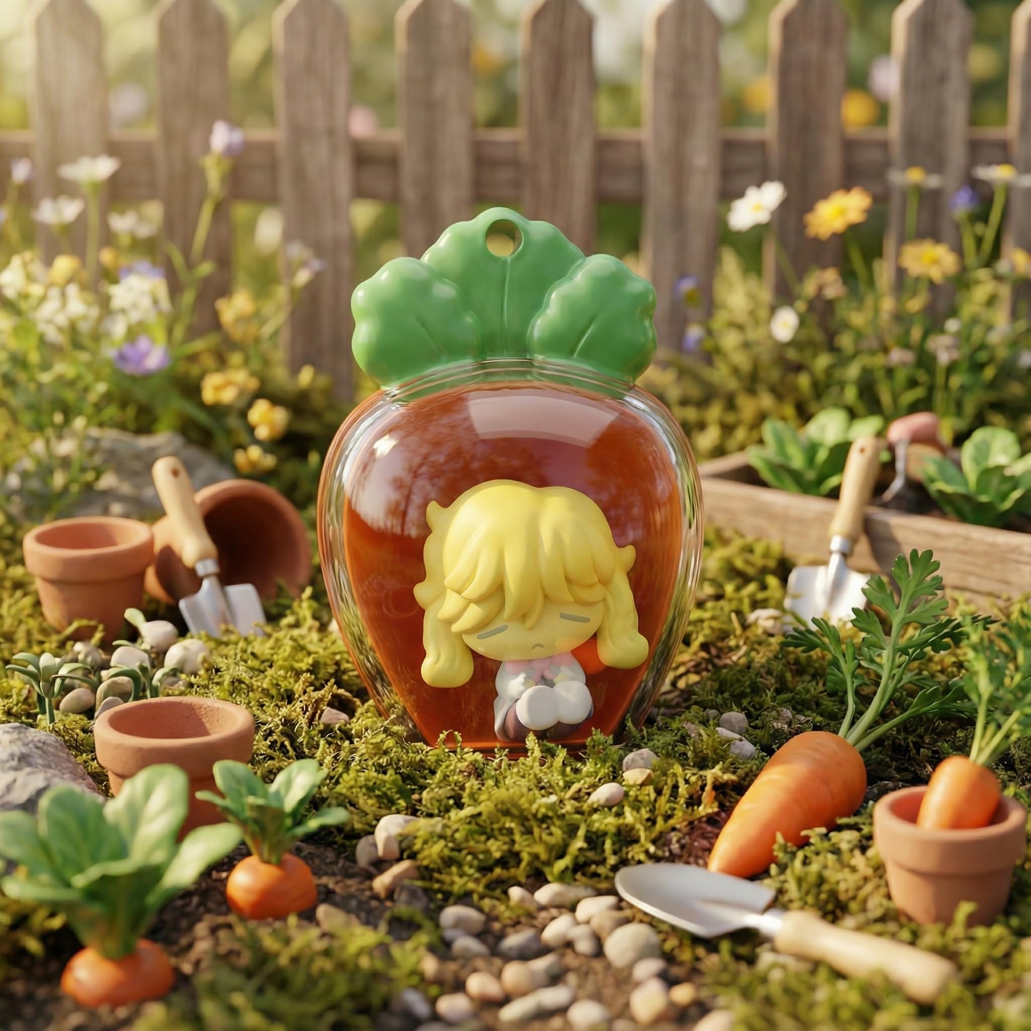 YJacuing Alien Stage Rabbit Series Blind Box Karotte Schlüsselanhänger mit Minifigur, offizieller Anime Alnst Mystery Bag Charm