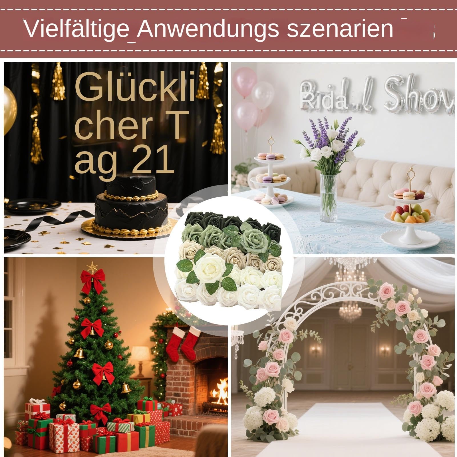Sztuczne kwiaty do wazonu Realistyczna Elegancka Dekoracja