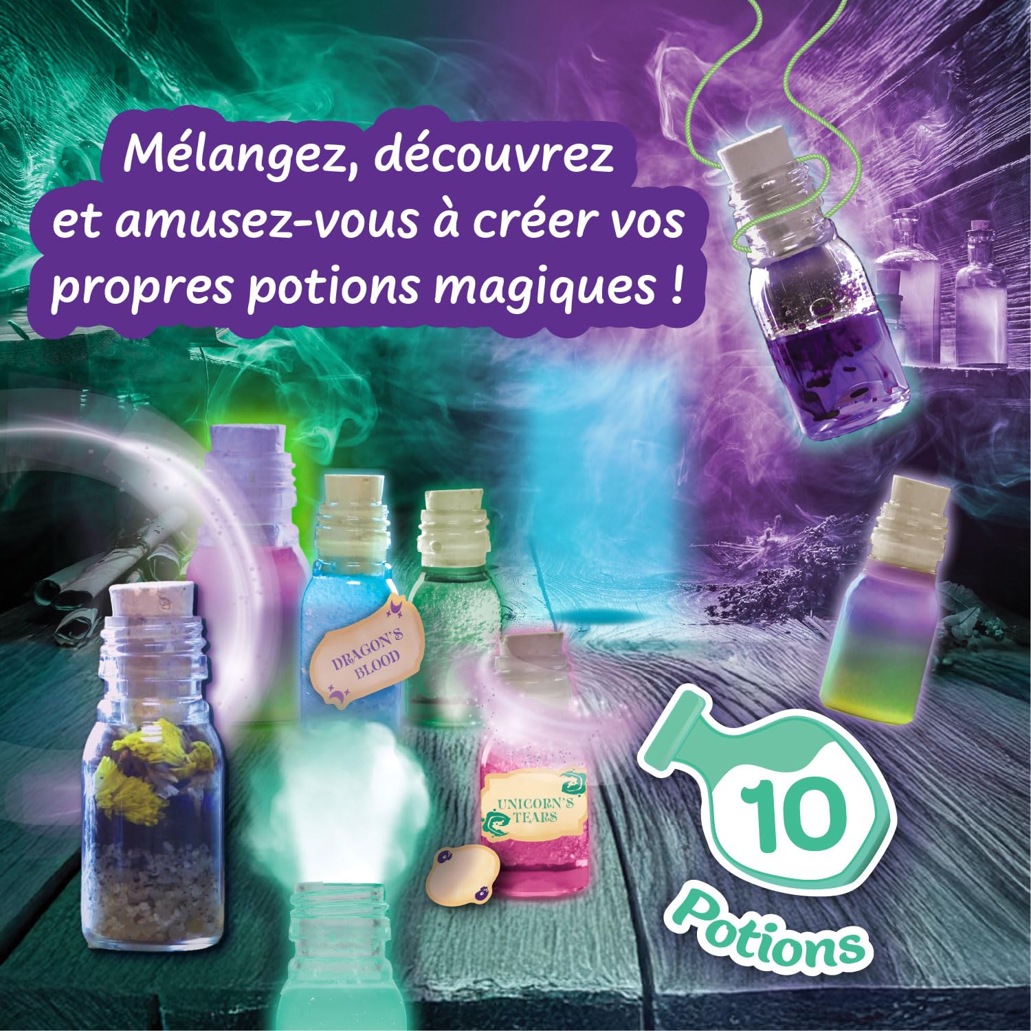 Science4you Mini Potions Magiques – Kit Scientifique pour Enfants 8-12 Ans, Potions Qui Brillent dans le Noir