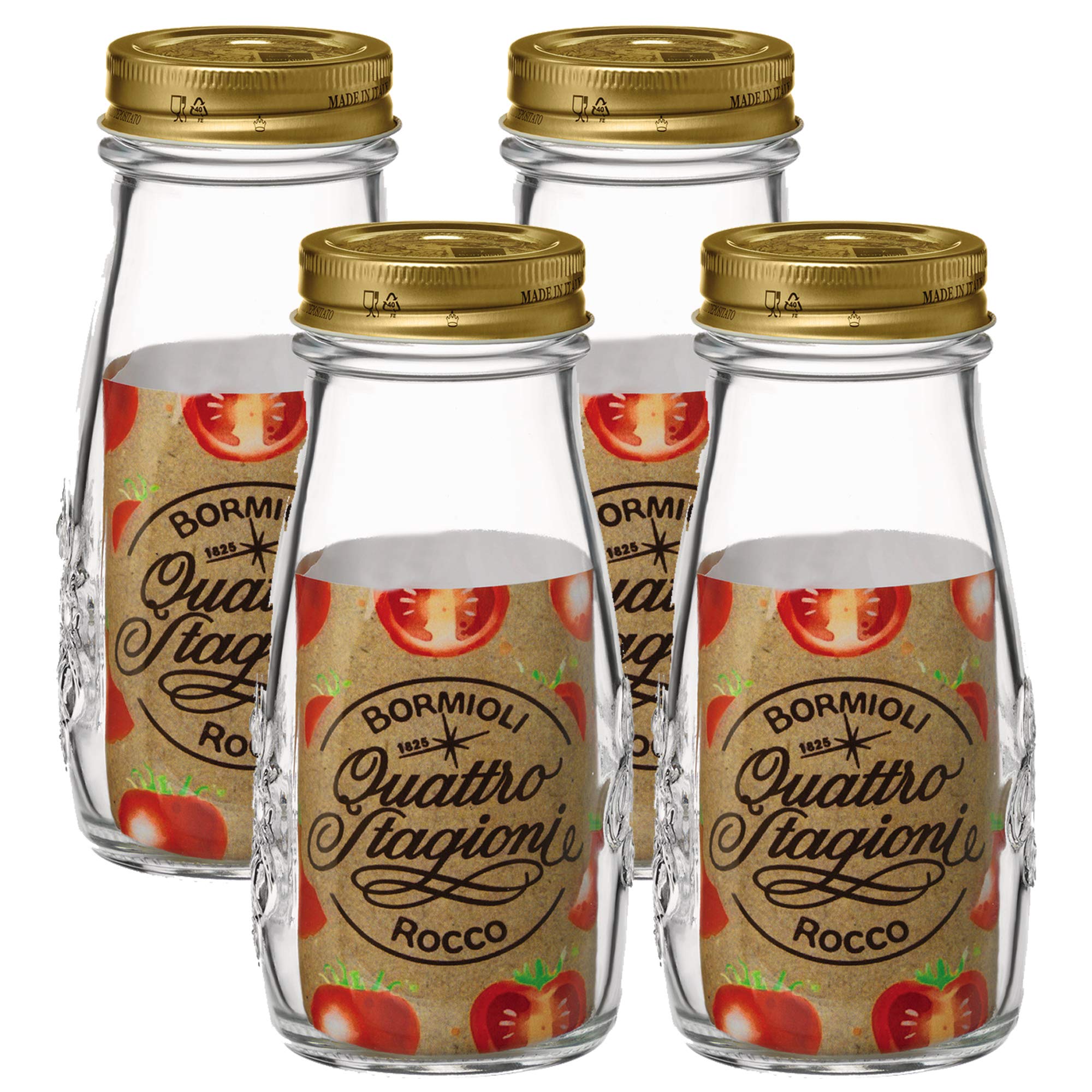 Urbn-Chef Quattro Stagioni Preserve Jars With Airtight Screw Lid From (4, 400Ml)