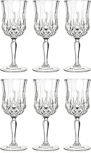 Barski Copa de vino - Copa - Vino tinto - Vino blanco - Copa de agua - Vasos de tallo - Juego de 6 copas - Cristal como cristal - 5.4 oz. Hermoso