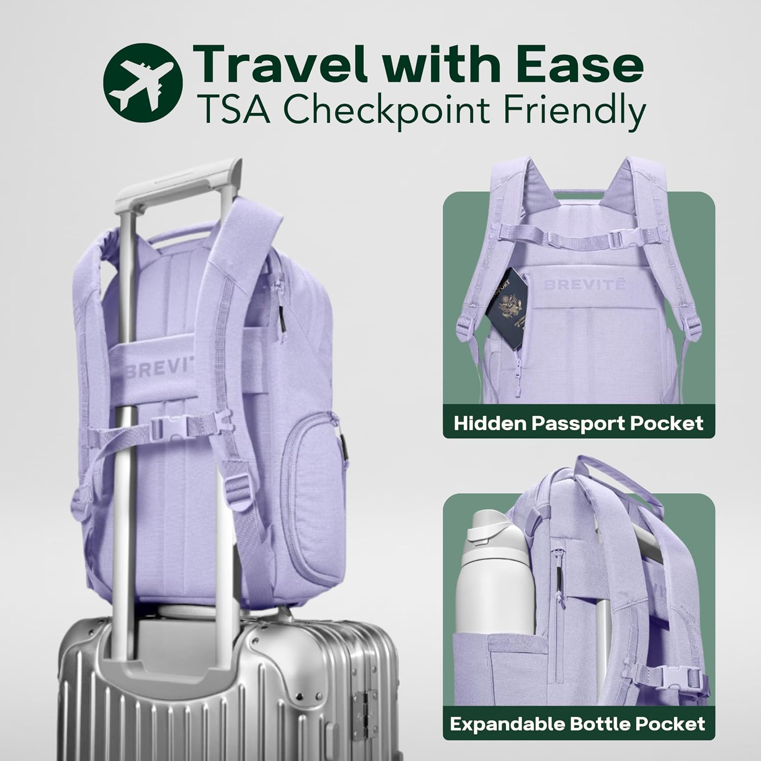 BREVITE Jumper Compact Camera Backpack 2026 Edition: A Minimalist & Travel-friendly Photography Backpack For DSLR Camera & Laptop w/Reinforced Straps & Stiffer Dividers (18L) (Lavender Dream Color)