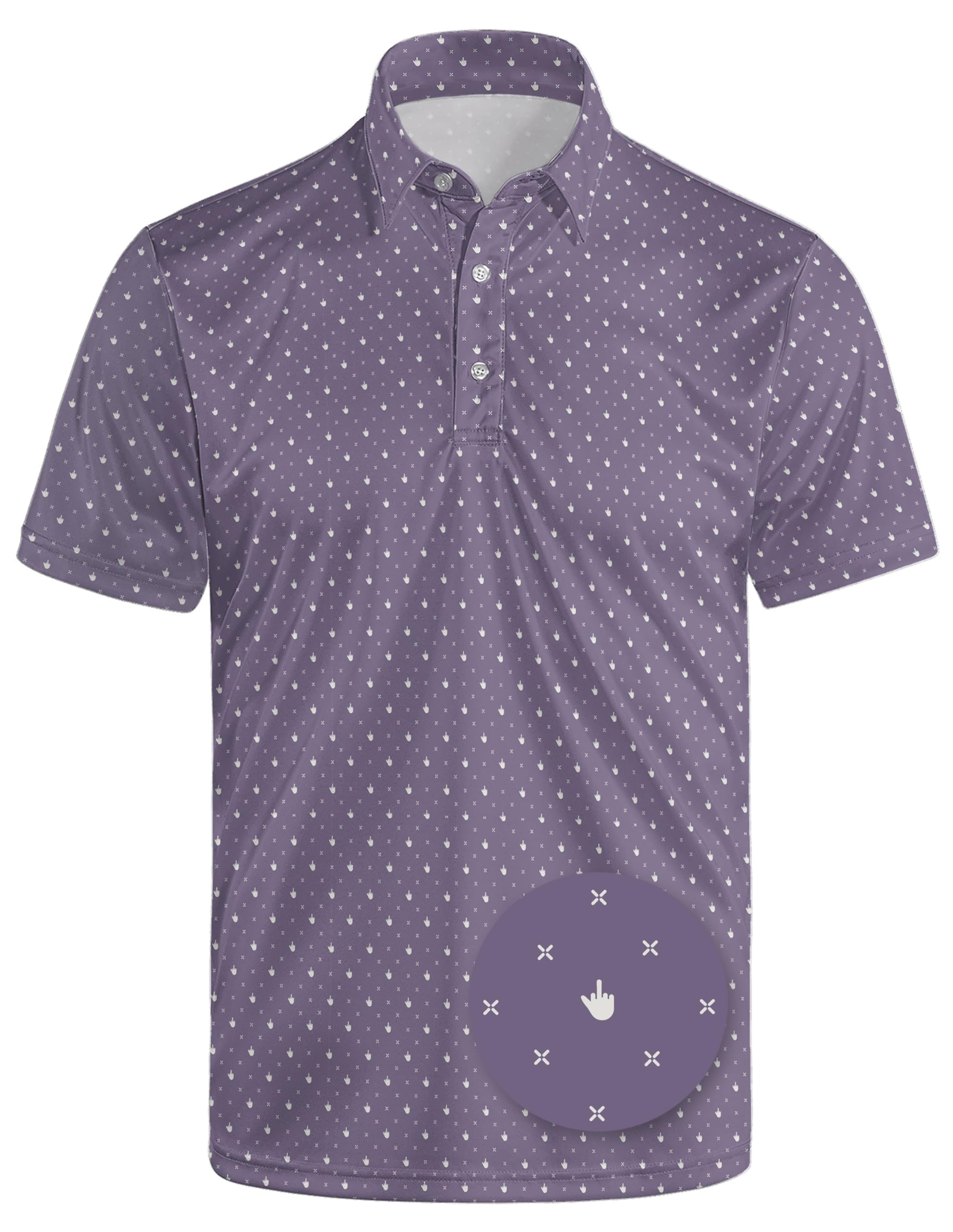 Mens Funny Golf Polo Shirts Short Sleeve Quick Dry Polo Shirts