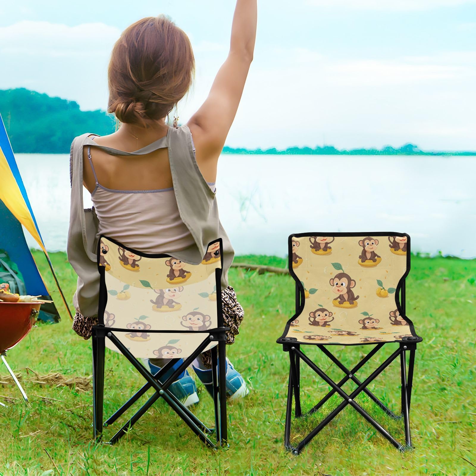 Amazon.com: Outdoor Folding Cute Monkey Animal Camping