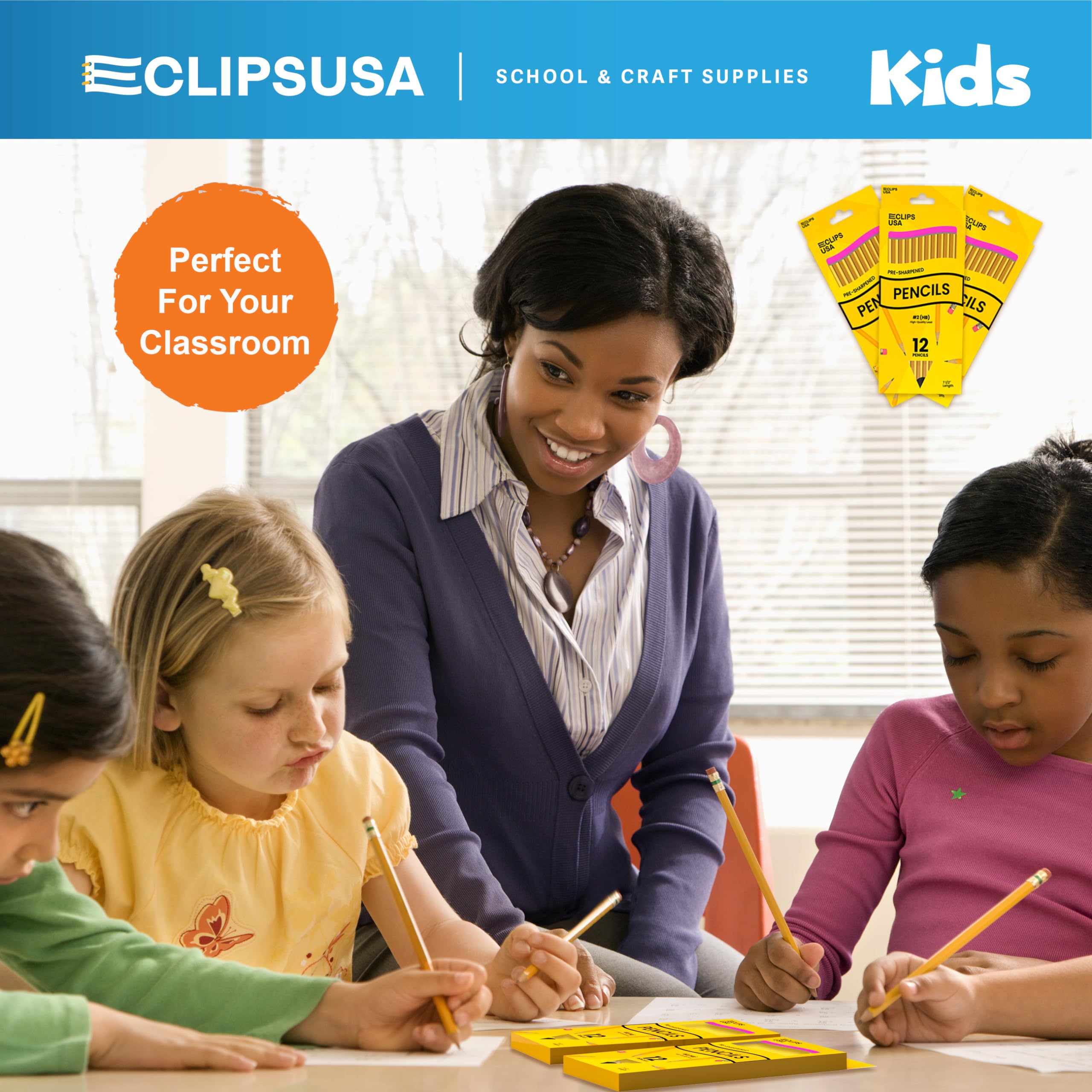 E-CLIPS USA Lápices a granel #2 (24 cajas), lápiz número 2, lápiz preafilado, suministros escolares a granel, suministros de oficina a granel, caja a granel puede variar 12 lápices por caja (24 cajas)