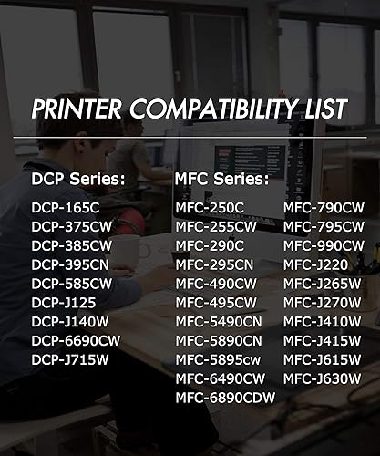 Miniatura 3 de GTS Paquete de 25 cartuchos de tinta compatibles con Brother LC61 LC65 LC-61 LC61 LC61BK (10B5C5Y5M) para trabajar en impresora todo en uno DCP-165C