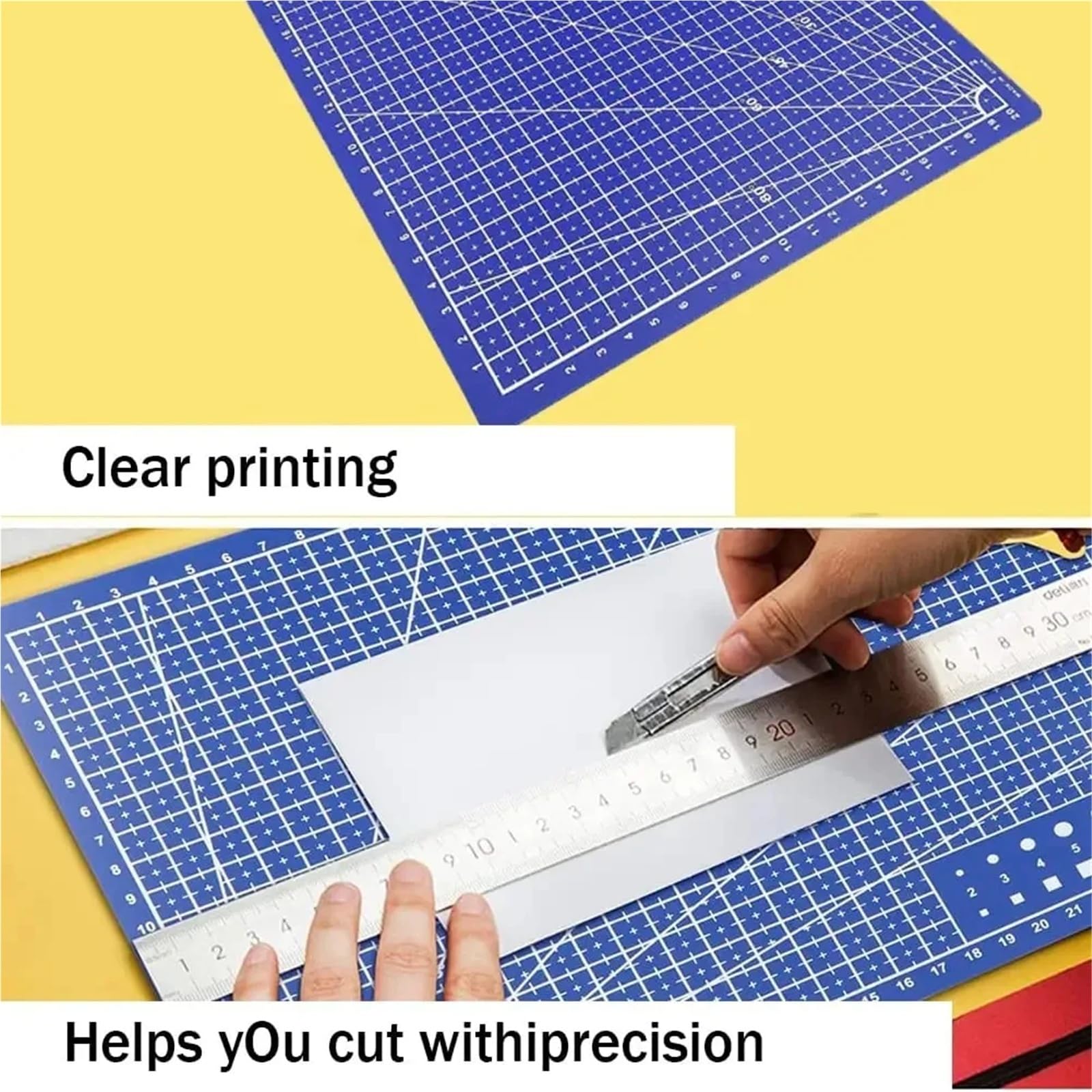 Schneidematte A3 A4 A5 PVC Schneidematte Werkbank Patchwork Cut Pad Nähen Handbuch DIY Messer Gravur Leder Bord Seite Unterlage Büro(A3 green)