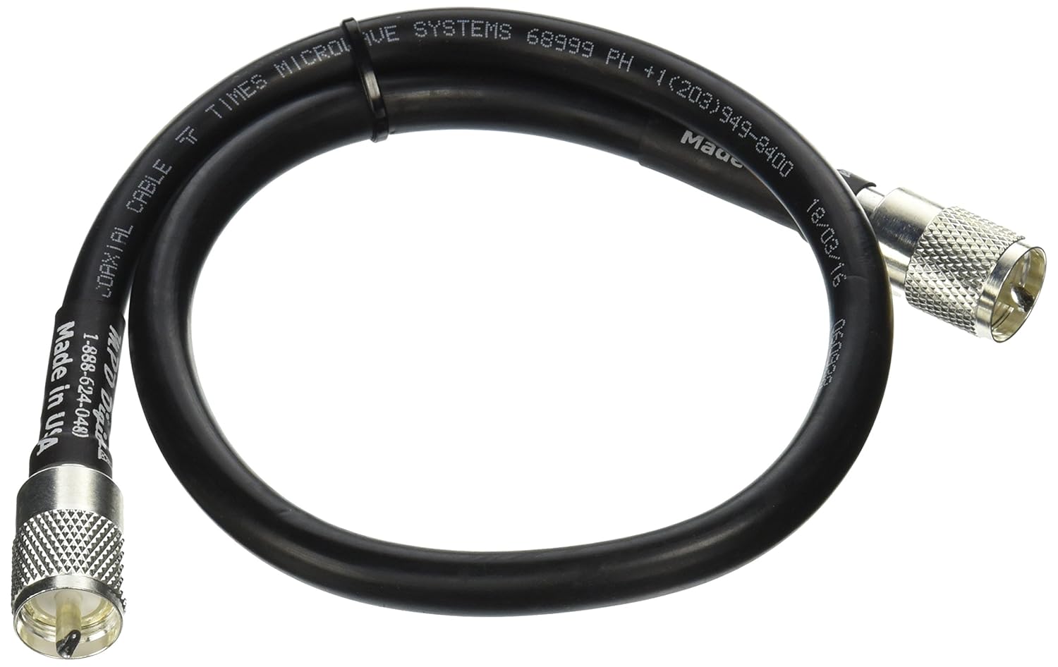 MPD Digital I LMR400UF Times Microwave Coax Cable I UHF PL259 Male to UHF PL259 Male Connector I Low Loss I CB Ham Radio, Hotspot WiFi, Radio Transmitters, Antenna I 2 FT