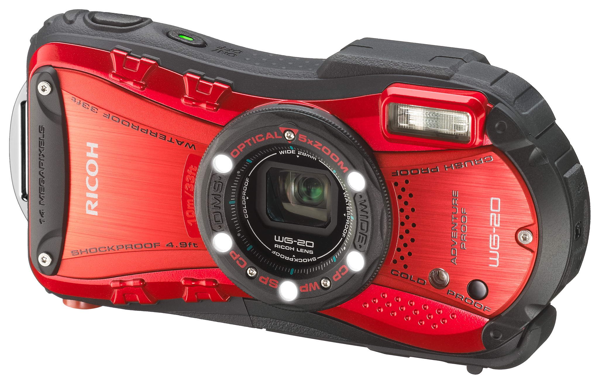 Amazon | RICOH 防水デジタルカメラ RICOH WG-20 レッド 防水10m