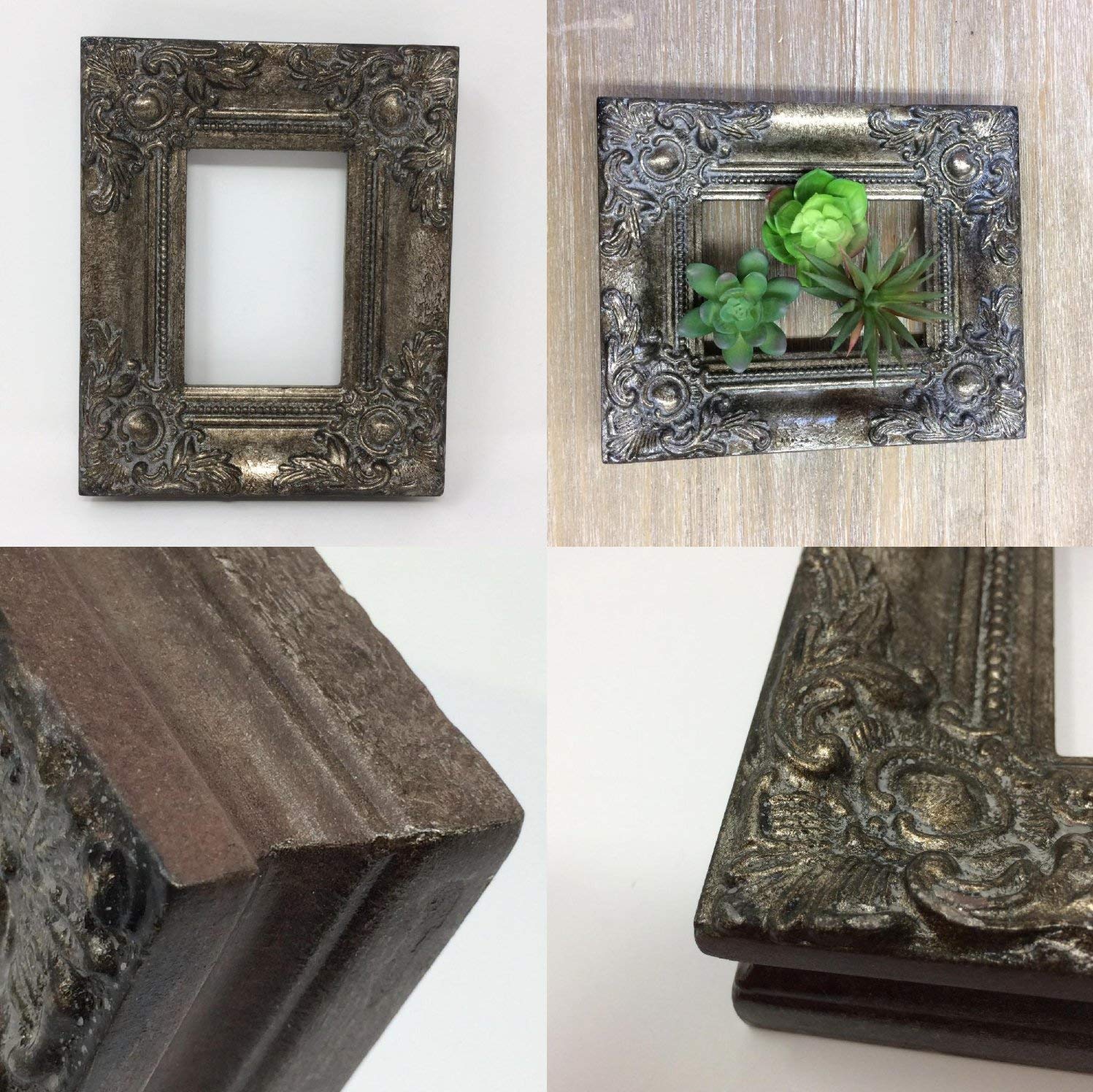 10個 ANCIENT アンティークスタイルミニフレーム SQM812GD Amazon.co