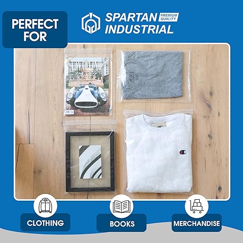 Miniatura 5 de Spartan Industrial - Bolsas de plástico con cierre reutilizables, 2000 unidades, tamaño grande (200)