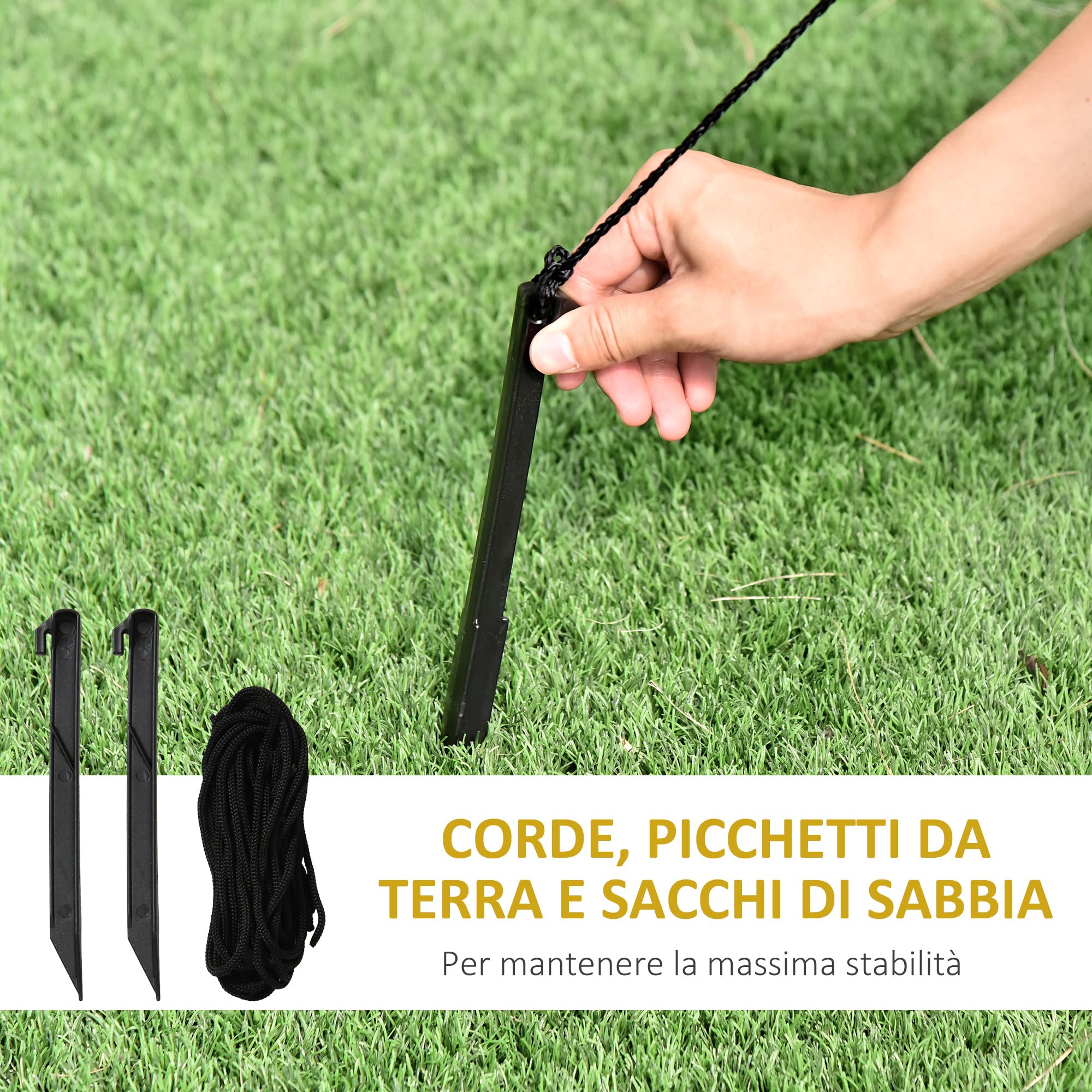 HOMCOM Babbo Natale Gonfiabile su Aereo 160cm con Luci LED Integrate | Decorazione Natalizia da Esterno