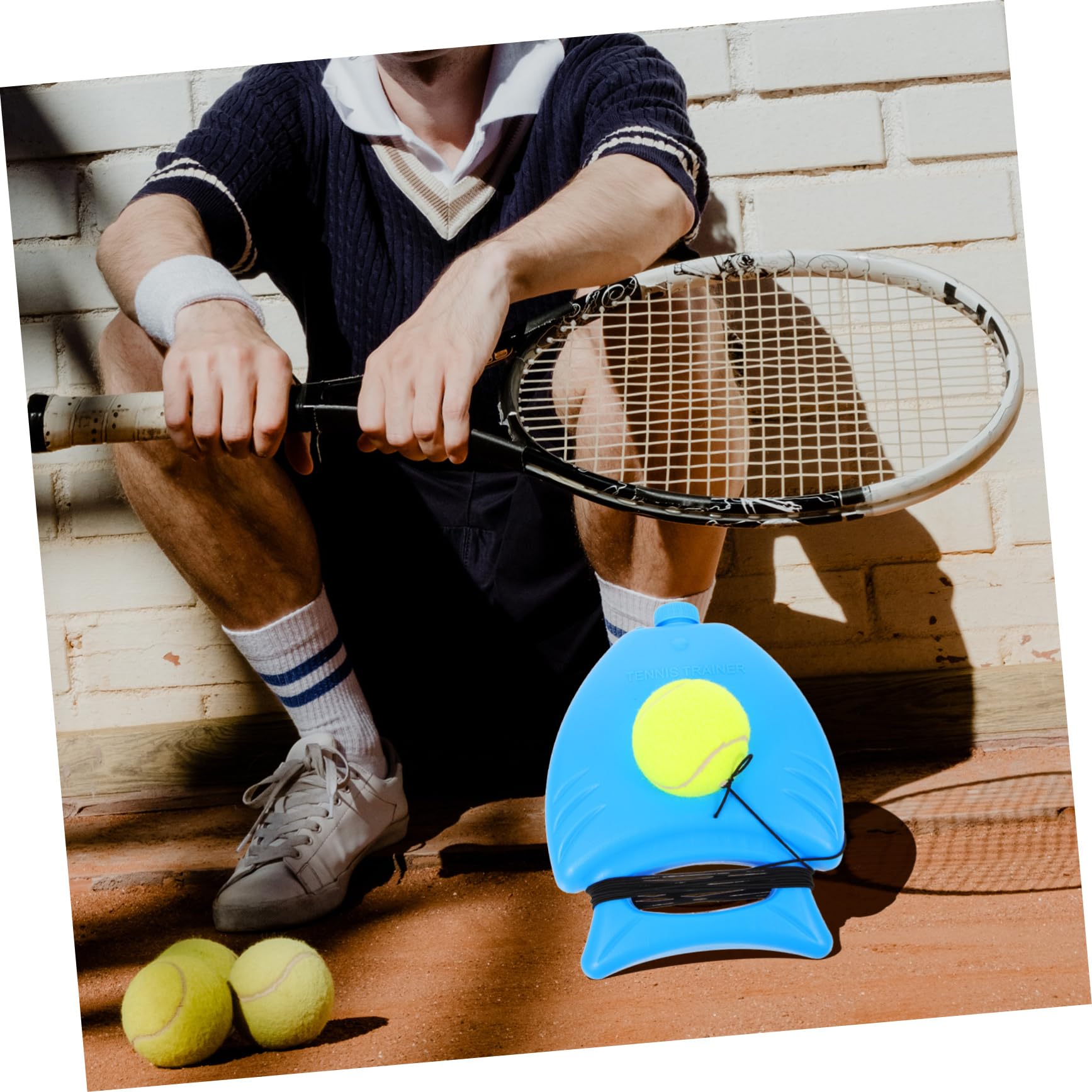 Kisangel Tennis Indoor Train Device Sports Training Base Tennis Self Training Tool Versatile Sports Plaything for Ages