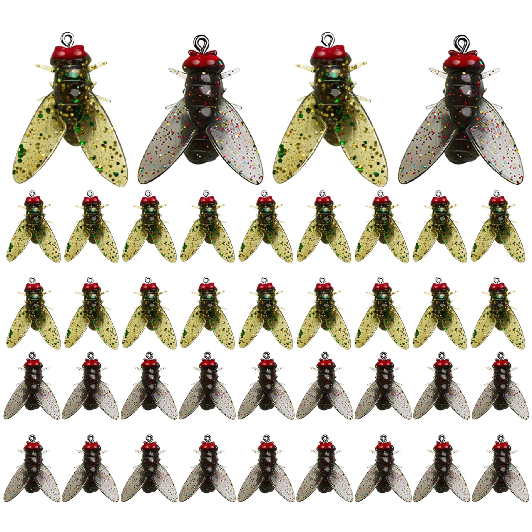 Mouches de pêche à la Mouche 40pcs Lures de pêche à la Mouche kit