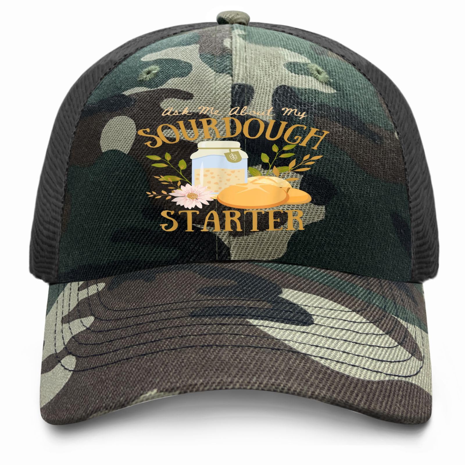 Ask Me About My Sourdough Starter Bread Baking Baker Bakery Baseball hat