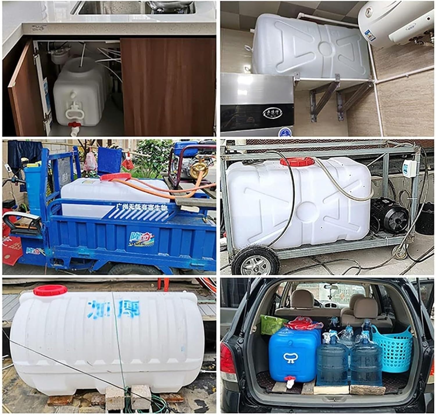 Water Tank Food Grade Plastic Water Tank with Tap Thickened Portable Household for Camping Hiking Climbing Travel Outdoor Activities